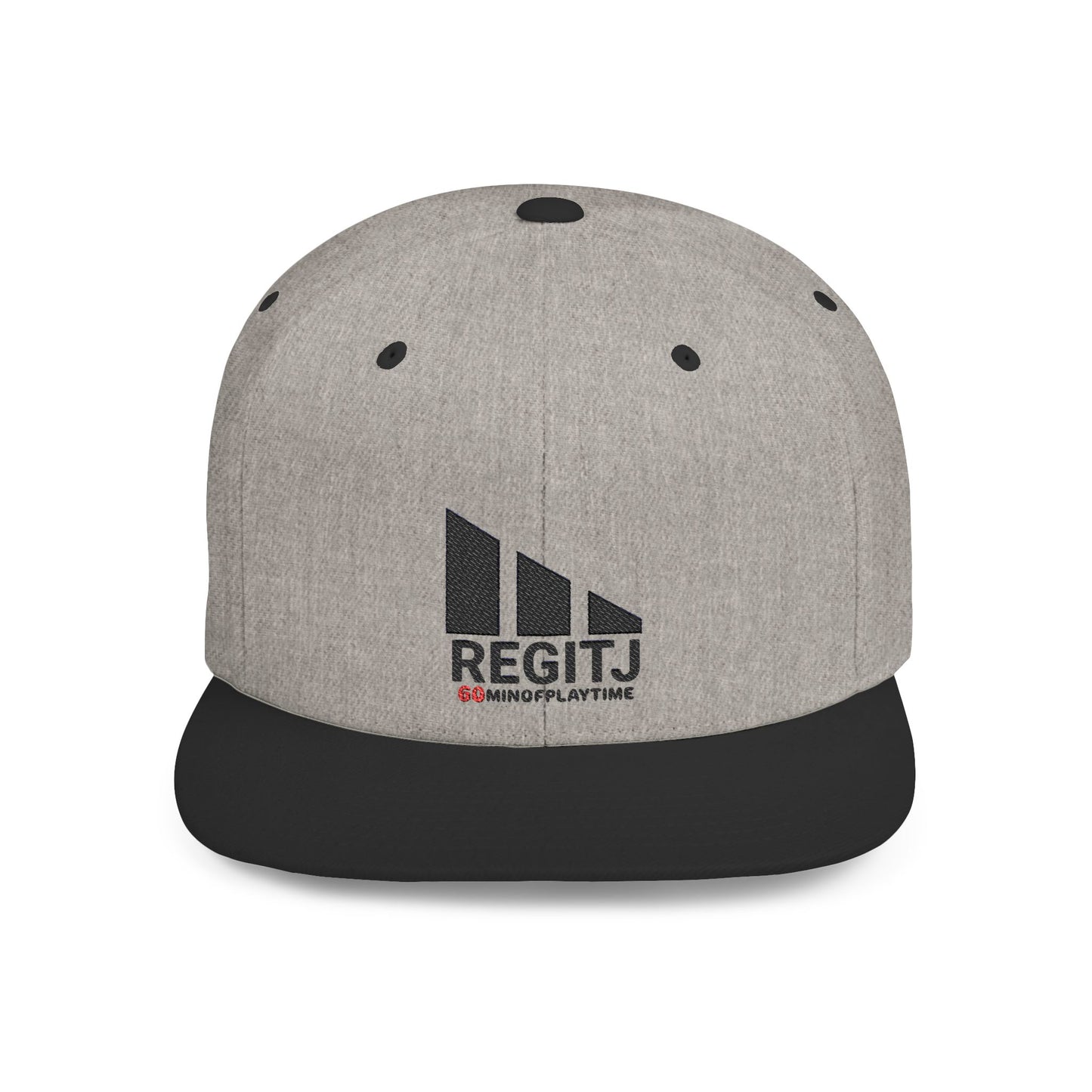 Stylish Flat Bill Snapback Hat - Perfect for Casual Days, Sports, Festivals, and Gifts, Trendy, Adjustable, Fashion Accessory One size Heather Grey Black