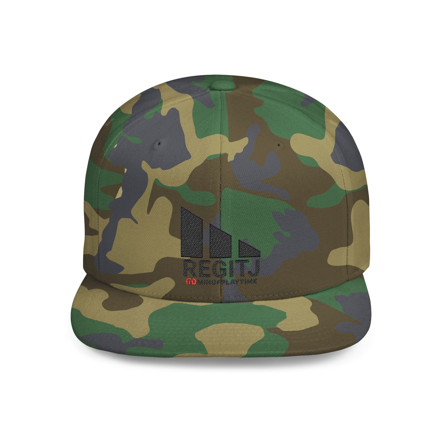 Stylish Flat Bill Snapback Hat - Perfect for Casual Days, Sports, Festivals, and Gifts, Trendy, Adjustable, Fashion Accessory One size Green Camo