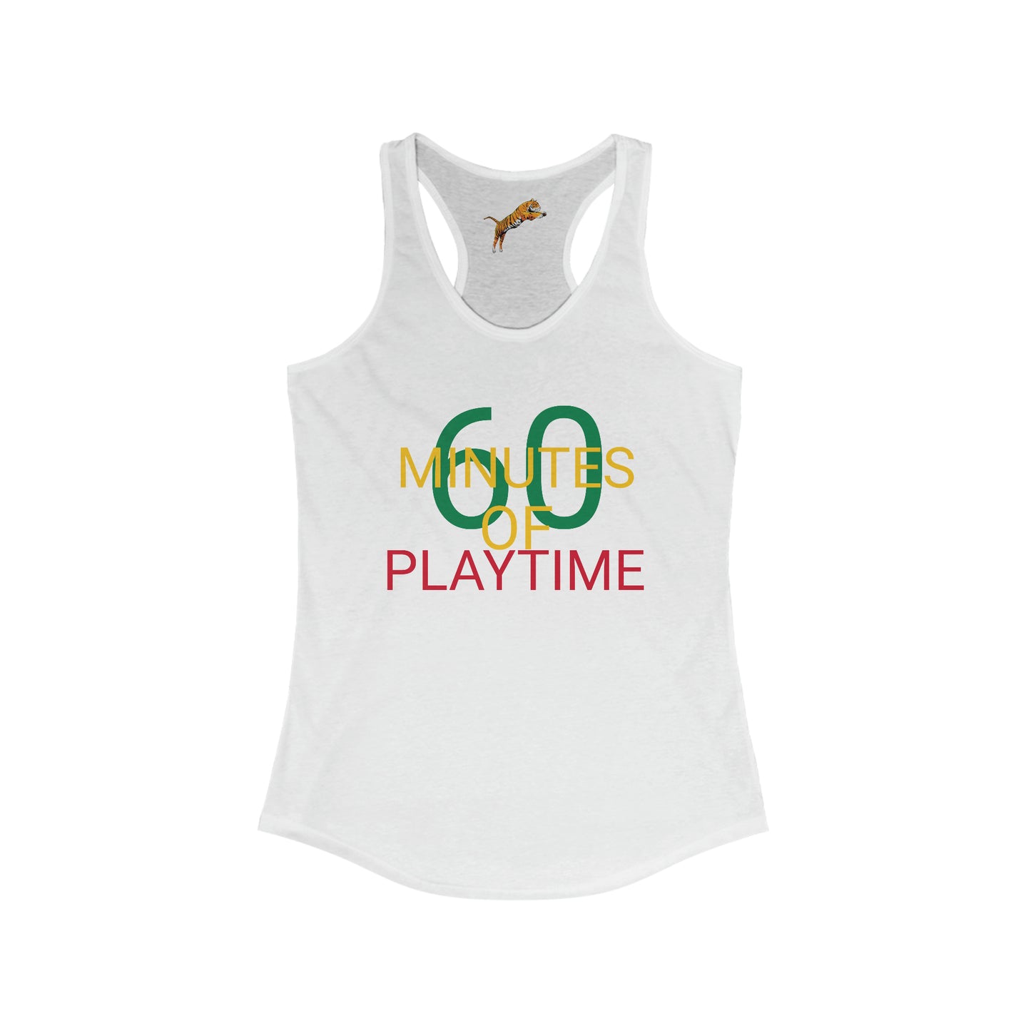 REGITJ Women's Ideal Racerback Tank Solid White