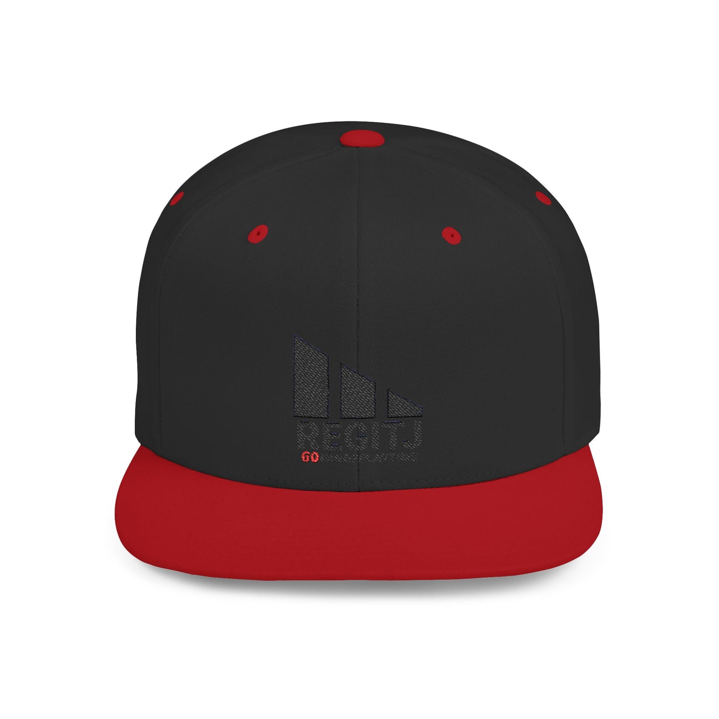 Stylish Flat Bill Snapback Hat - Perfect for Casual Days, Sports, Festivals, and Gifts, Trendy, Adjustable, Fashion Accessory One size Black Red