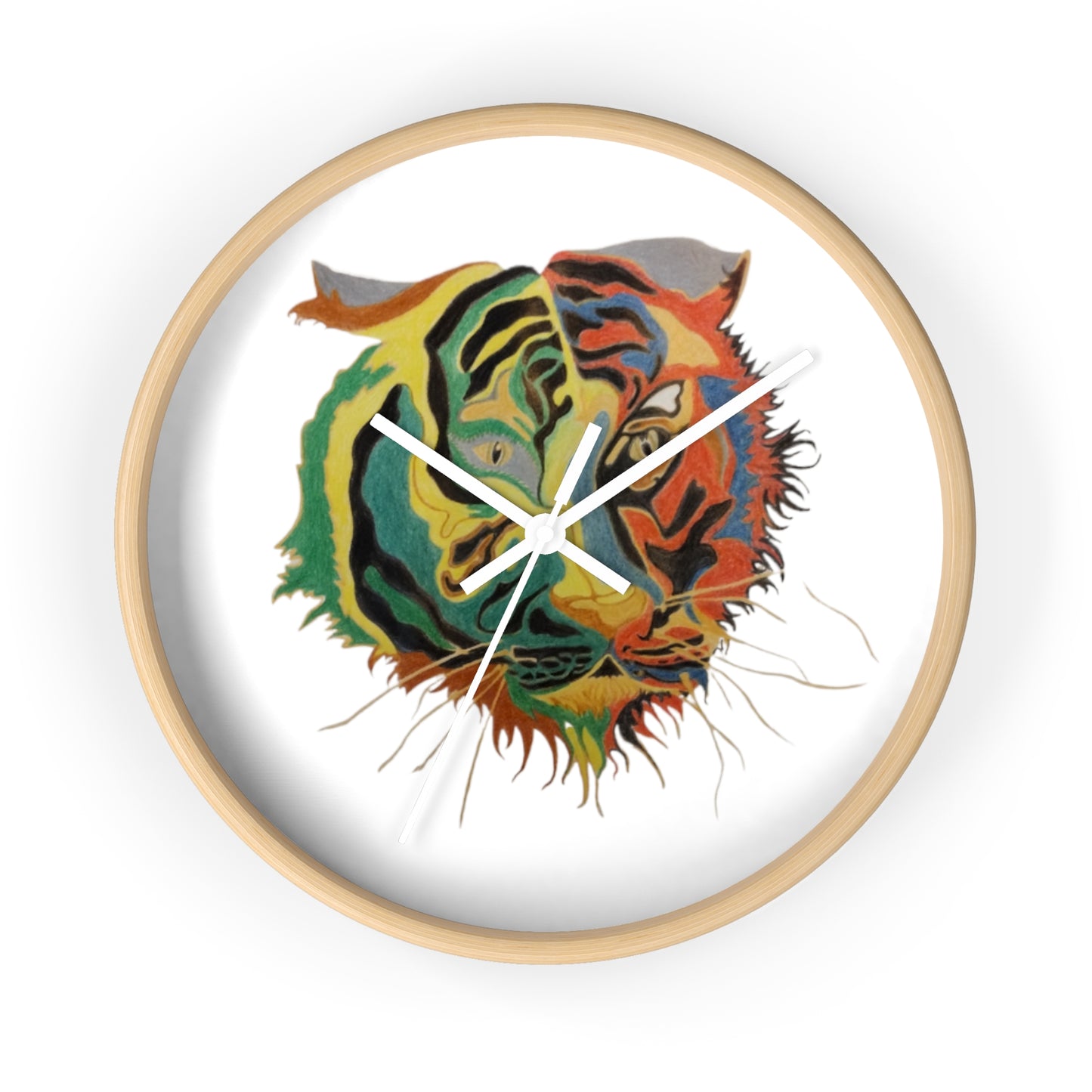 REGITJ Wall Clock Wooden White 10"
