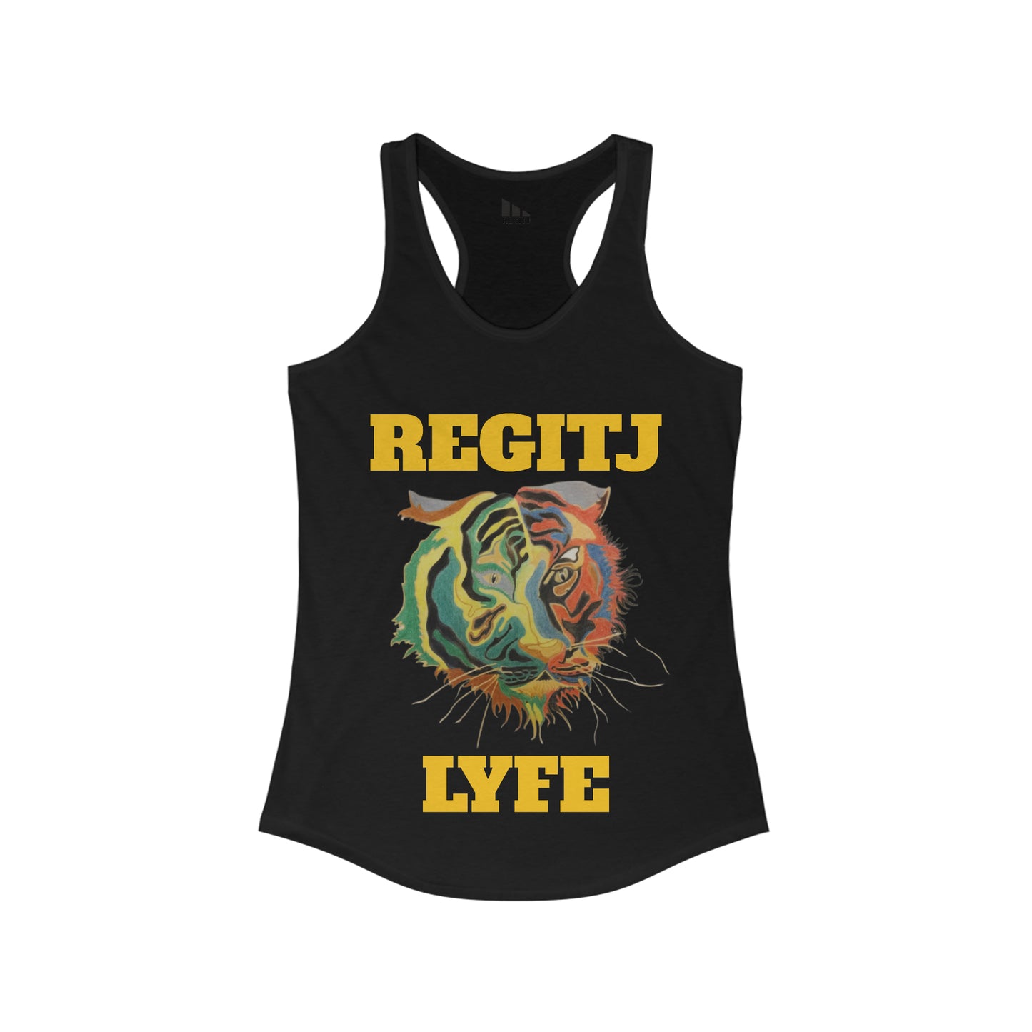 REGITJ Women's Ideal Racerback Tank Solid Black