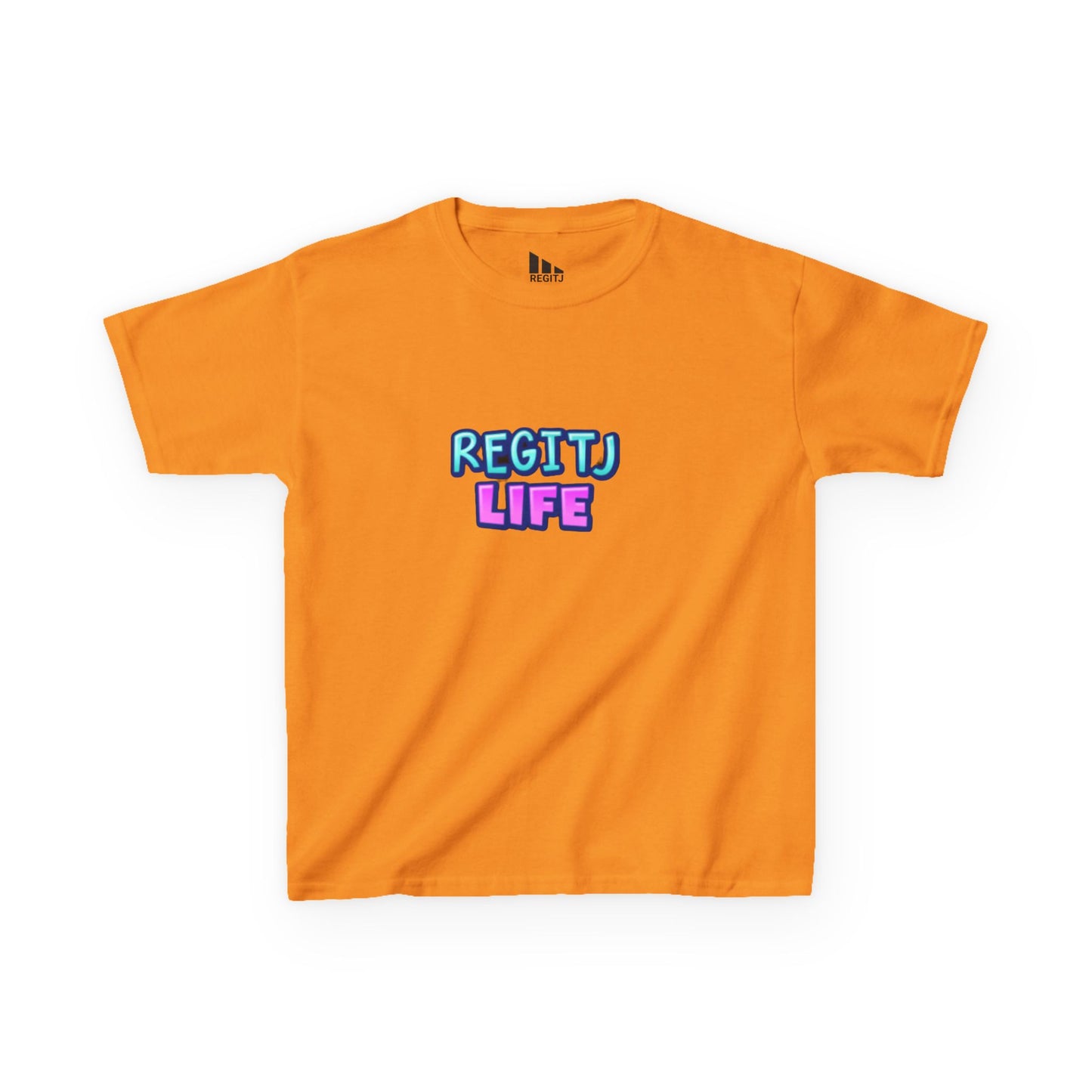 Kids Graphic Tee - Fun REGITJ LIFE Shirt, Casual Kids Wear, Birthday Gift, Unique Summer Apparel, Playdate Outfit Tennessee Orange
