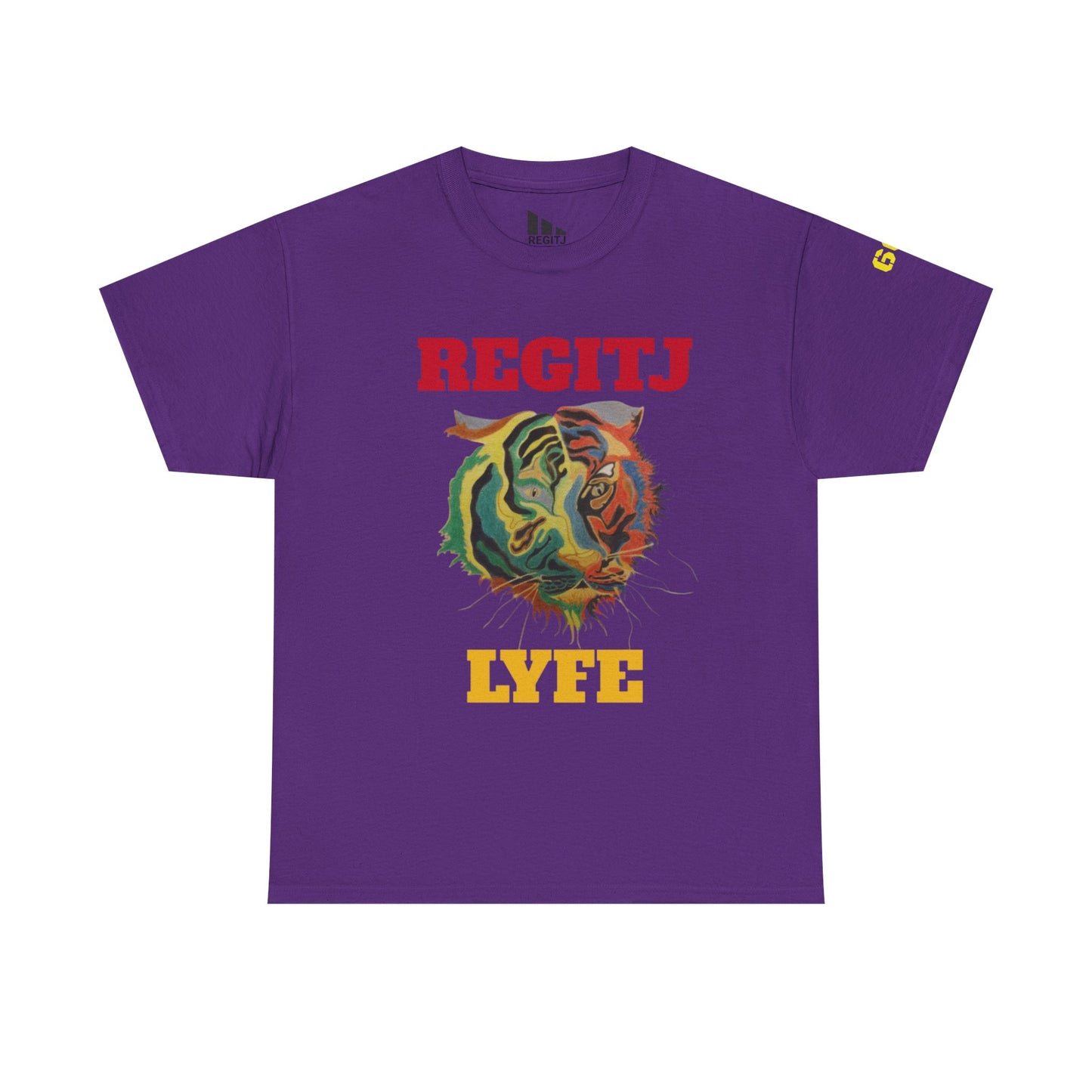 Unisex Heavy Cotton Tee, Casual Summer T-shirt, Fun Playtime Tee, Graphic Tee for All Occasions, Perfect for Gifts Purple