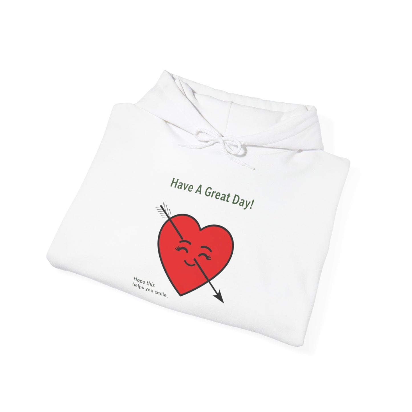 Have A Great Day Heart Hoodie — Cute Arrow Heart Graphic Sweatshirt - REGITJ FASHION 
