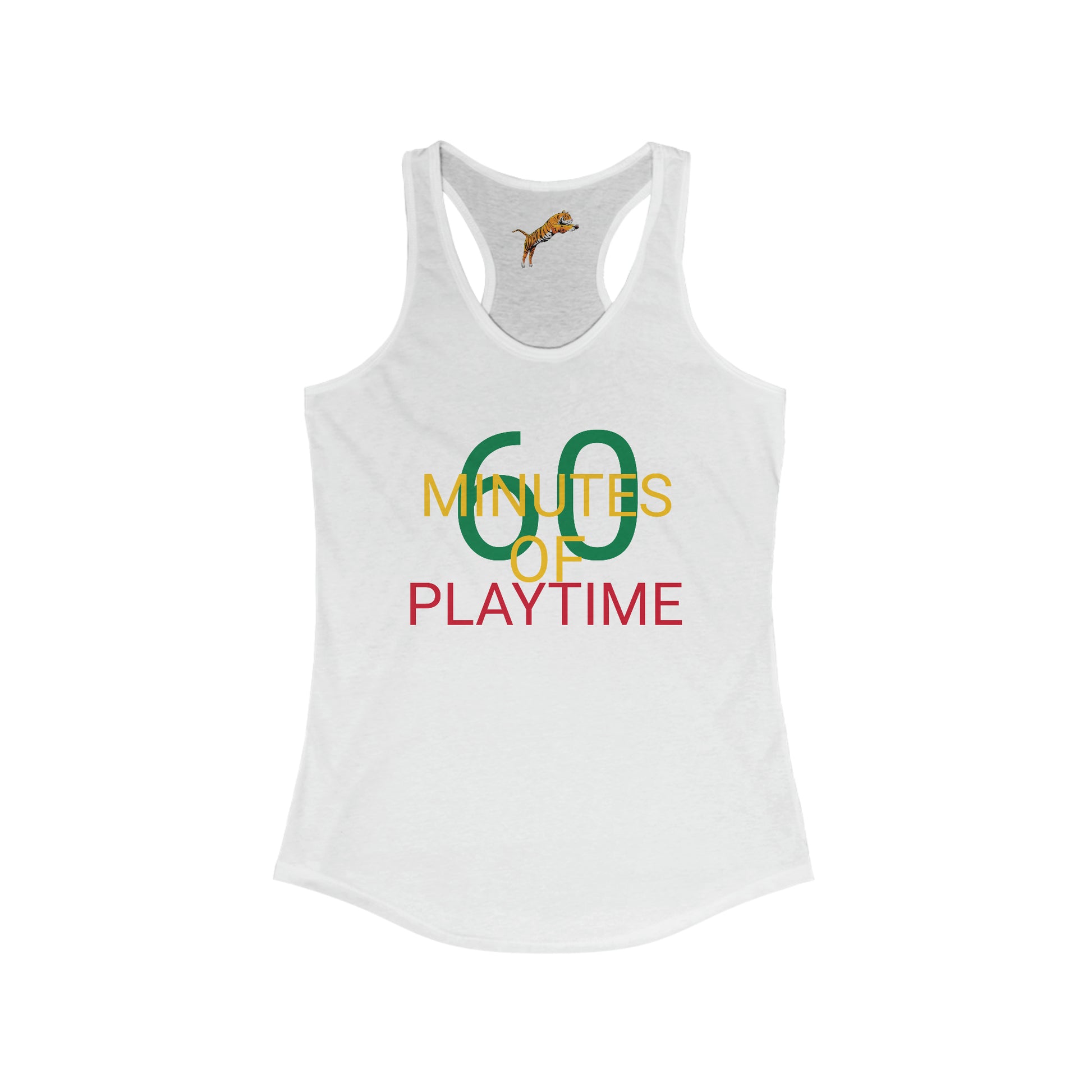 REGITJ Women's Ideal Racerback Tank Solid White
