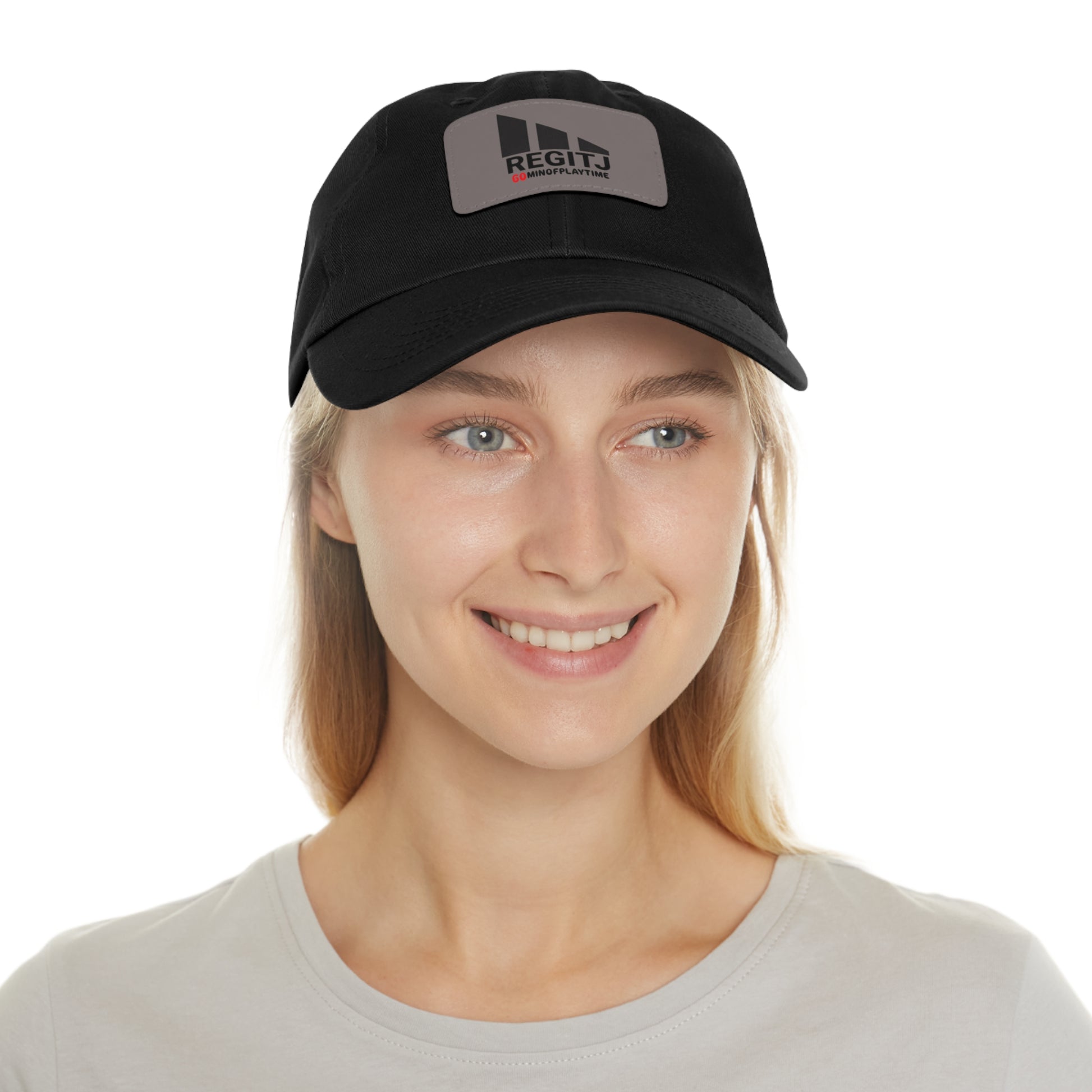 REGITJ Dad Hat with Leather Patch (Rectangle) - REGITJ FASHION 