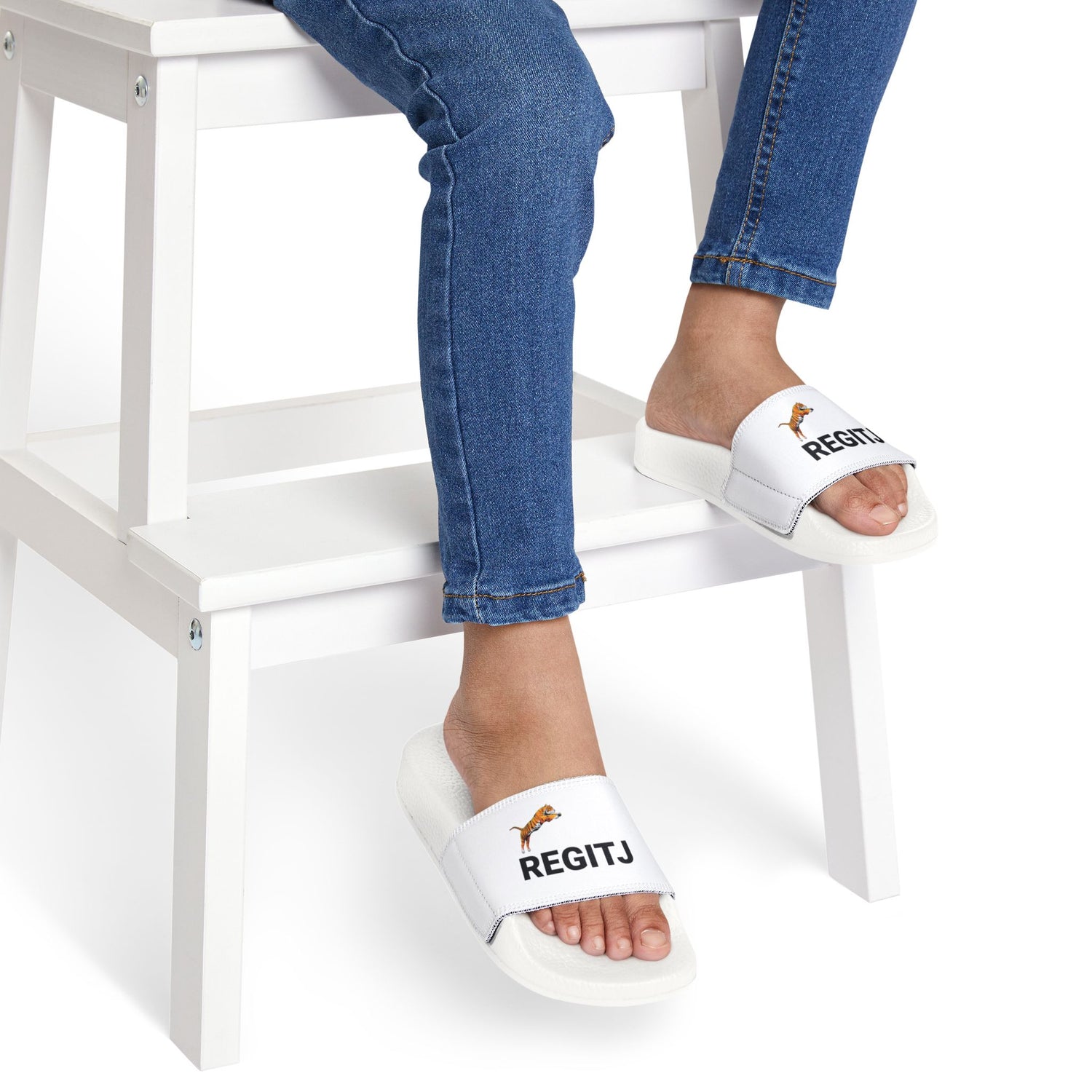 Youth Removable-Strap Sandals with Fun Design, Comfortable Summer Footwear, Perfect for Beach Days, Gifts for Kids, Kids' Summer Style White