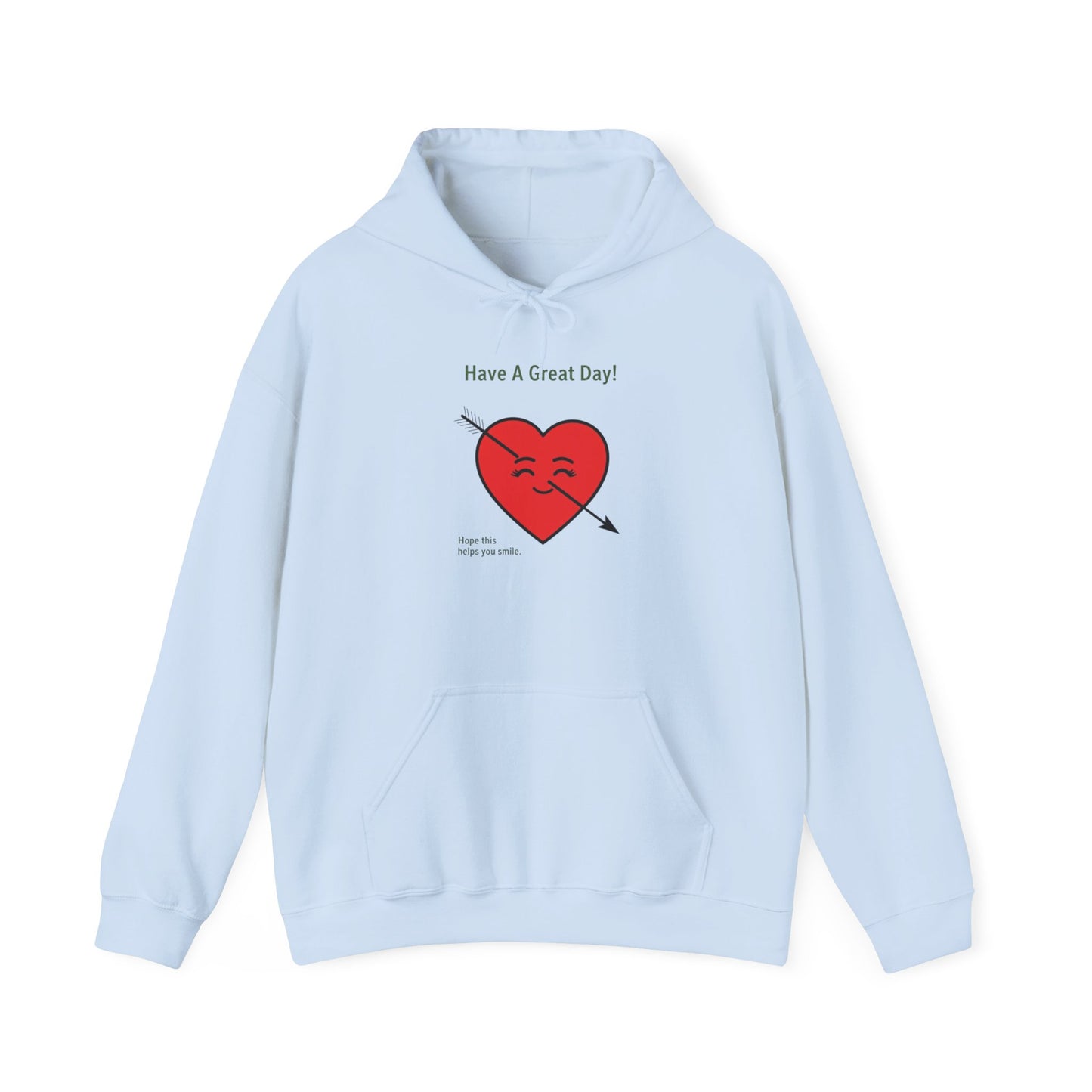 Have A Great Day Heart Hoodie — Cute Arrow Heart Graphic Sweatshirt - REGITJ FASHION 