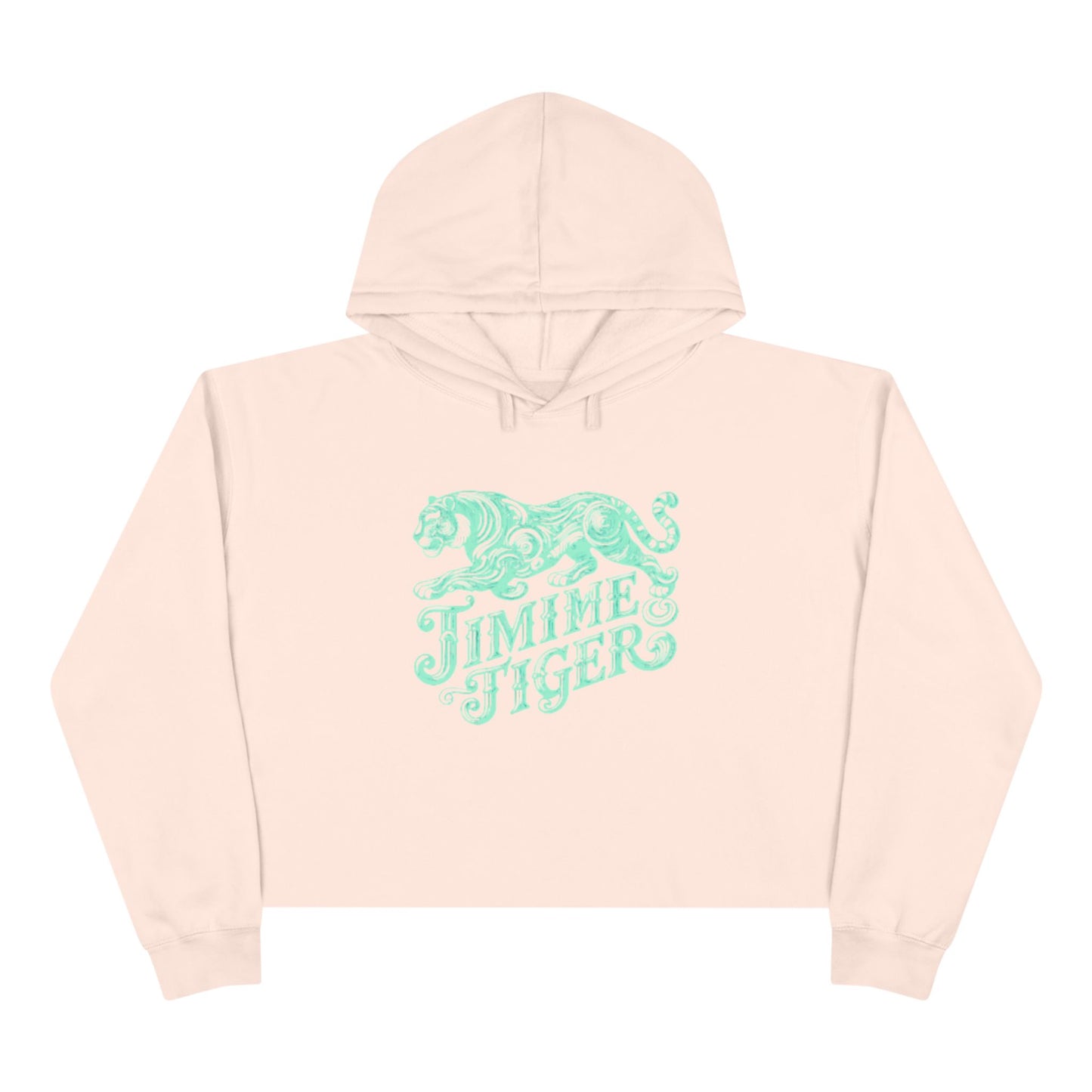 Mint Tiger Crop Hoodie - Trendy Streetwear, Perfect Gift, Casual Outfit, Unique Design, Summer Fashion - REGITJ FASHION 