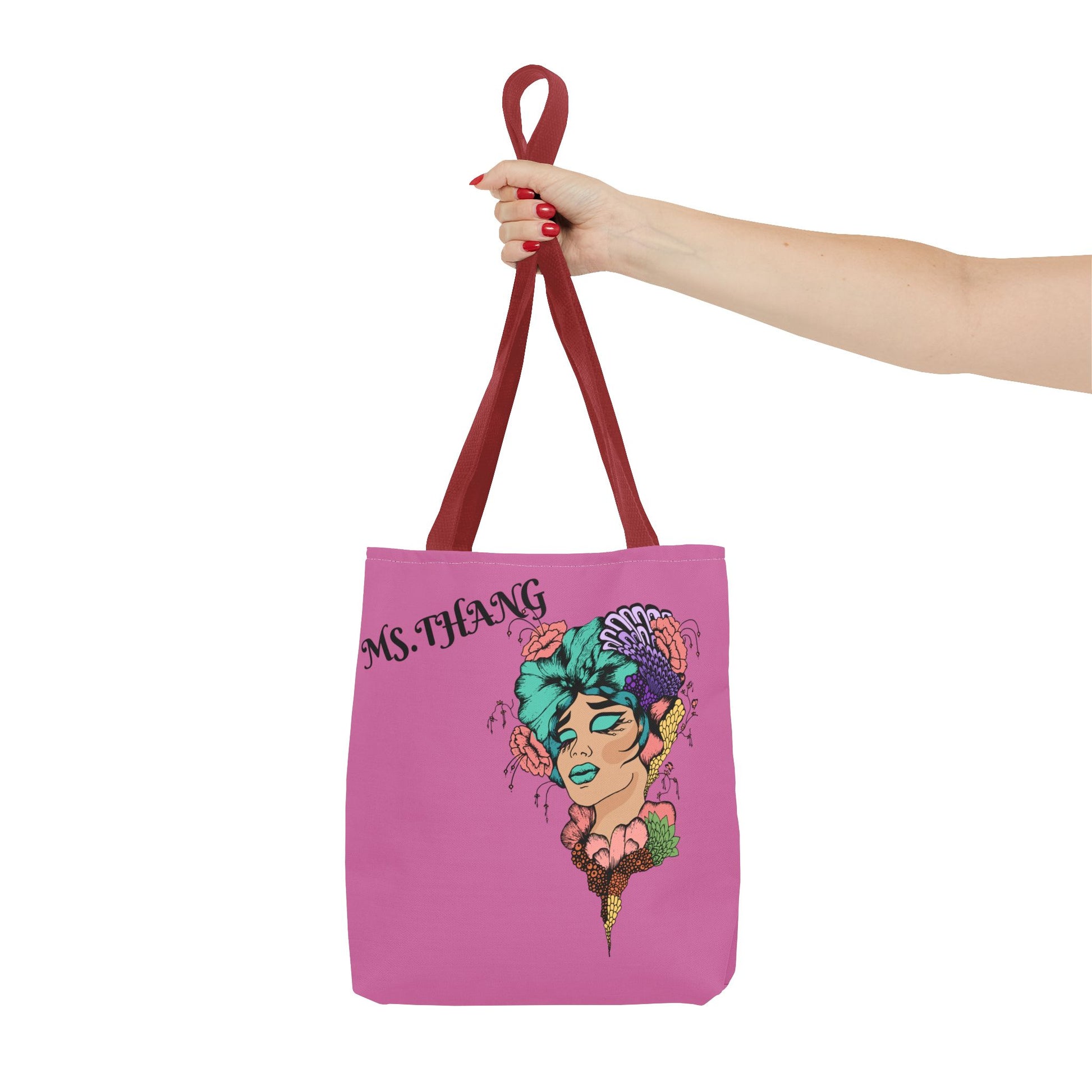 Ms.Thang - Tote Bag for Women, Trendy Floral Art Tote, Unique Gift for Her, Stylish Reusable Bag, Ms. Thang Design