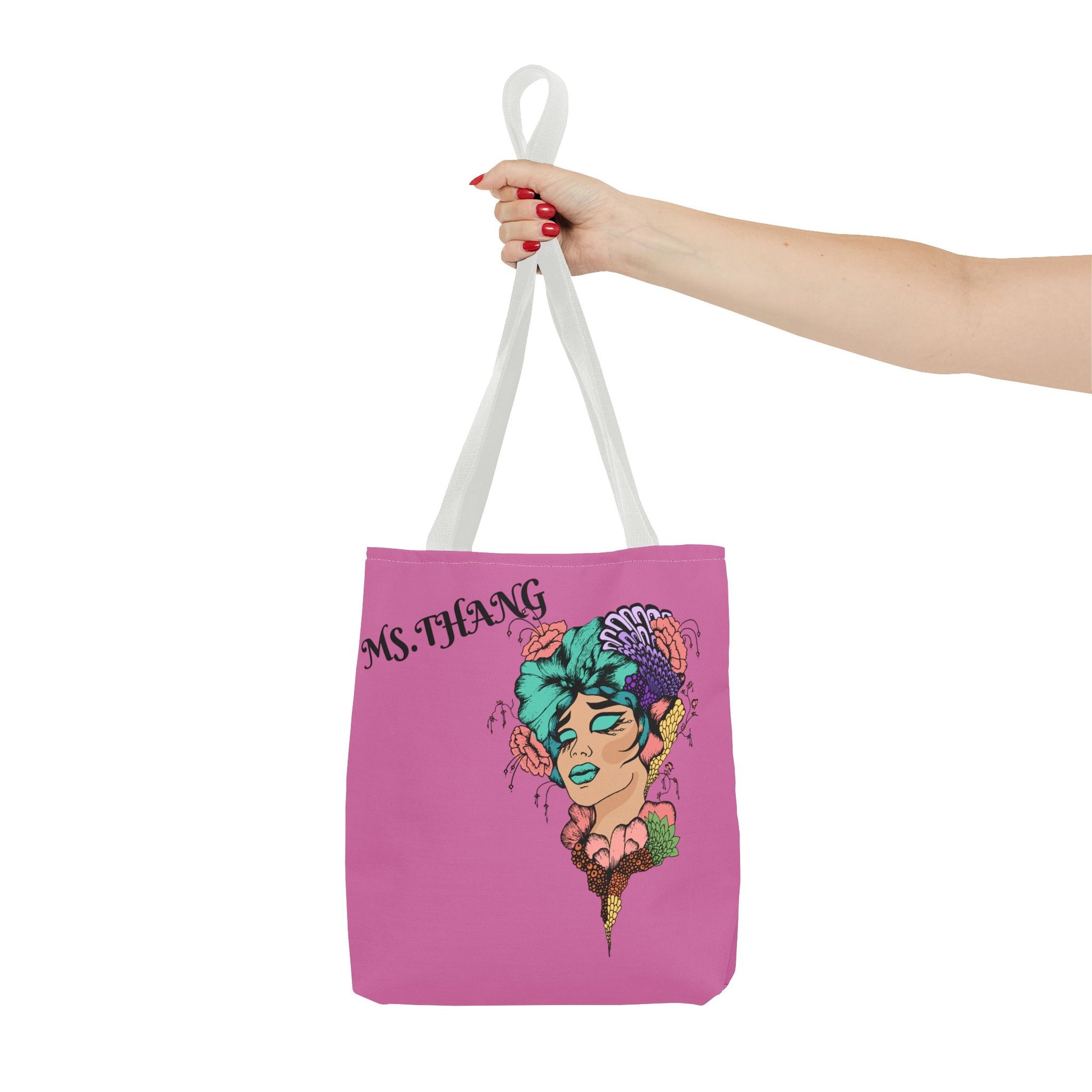 Ms.Thang - Tote Bag for Women, Trendy Floral Art Tote, Unique Gift for Her, Stylish Reusable Bag, Ms. Thang Design