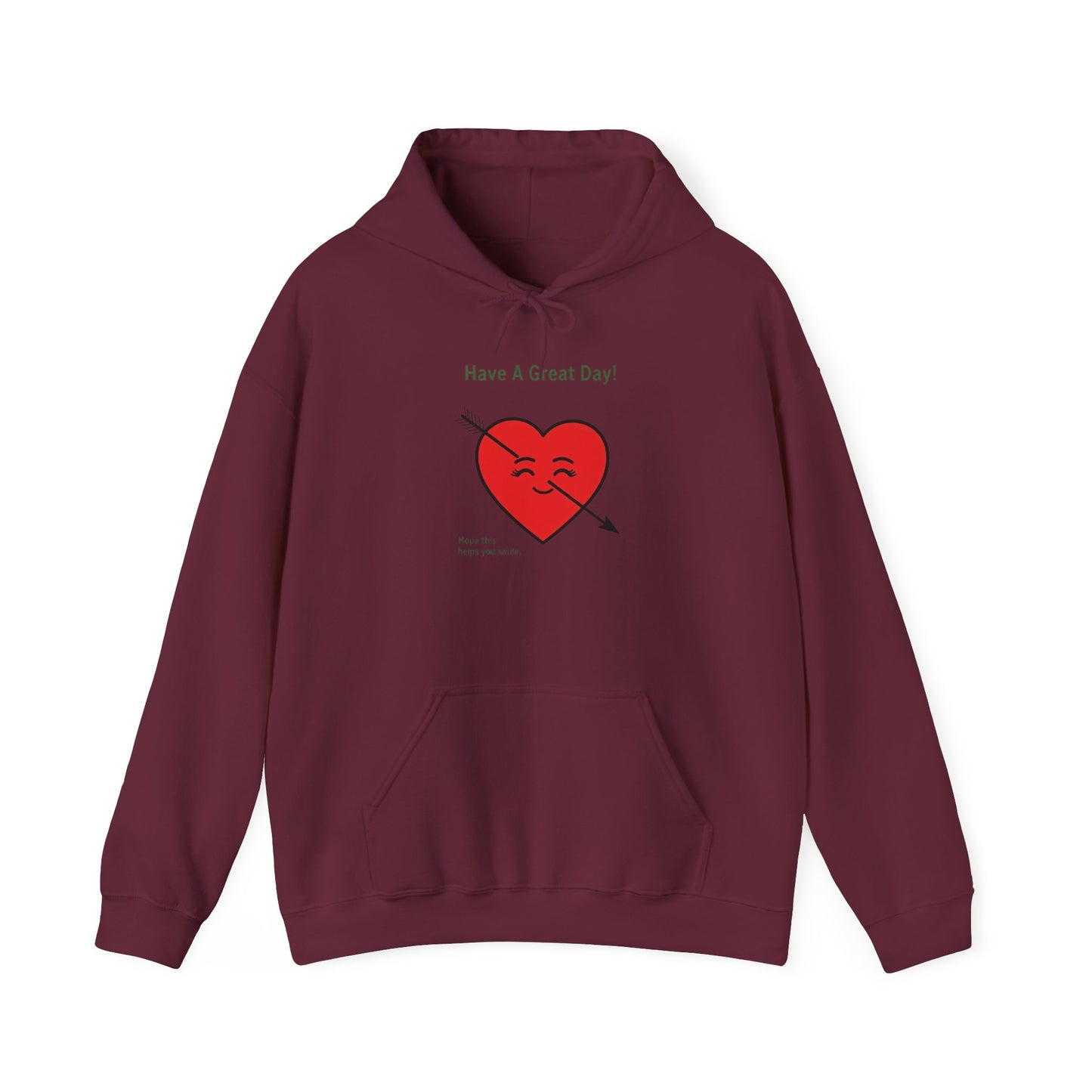 Have A Great Day Heart Hoodie — Cute Arrow Heart Graphic Sweatshirt - REGITJ FASHION 
