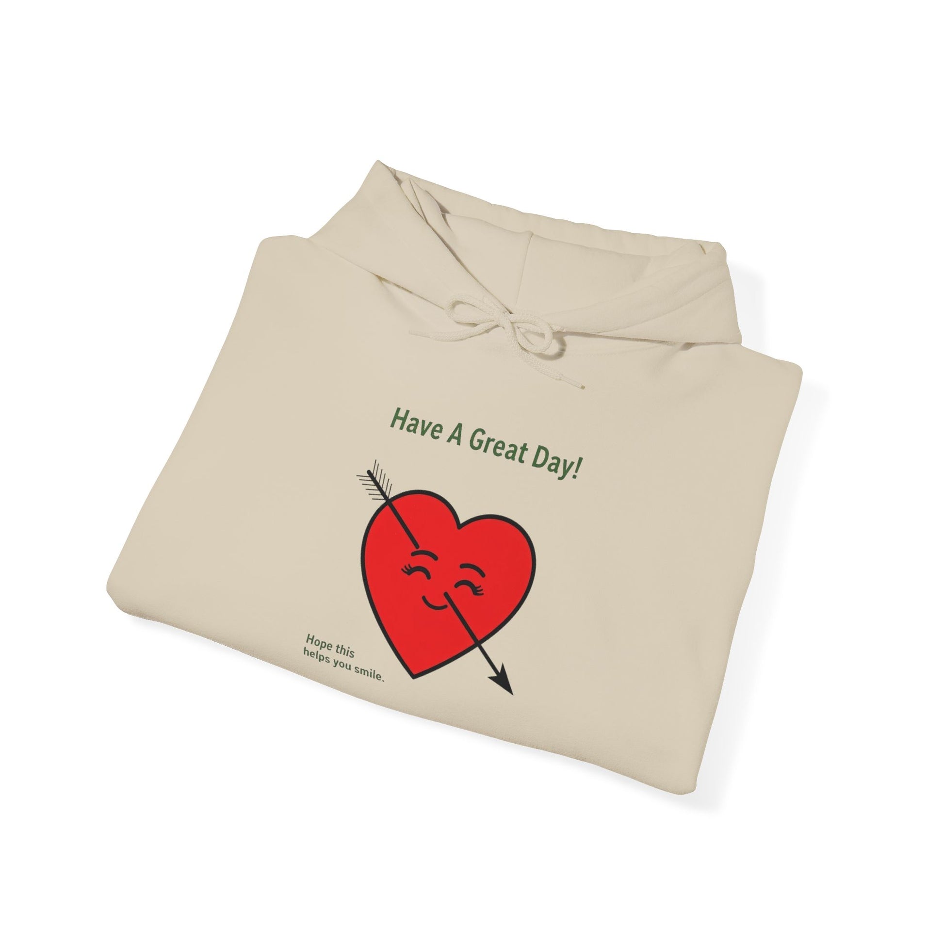 Have A Great Day Heart Hoodie — Cute Arrow Heart Graphic Sweatshirt - REGITJ FASHION 