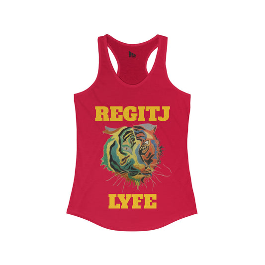 REGITJ Women's Ideal Racerback Tank Solid Red
