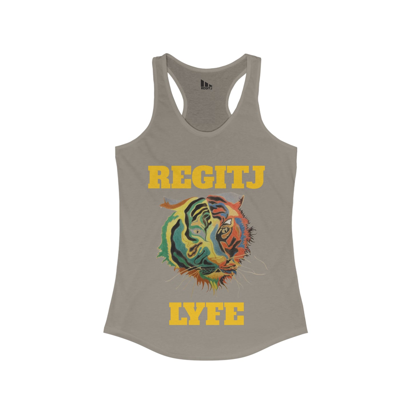 REGITJ Women's Ideal Racerback Tank XS Solid Warm Gray