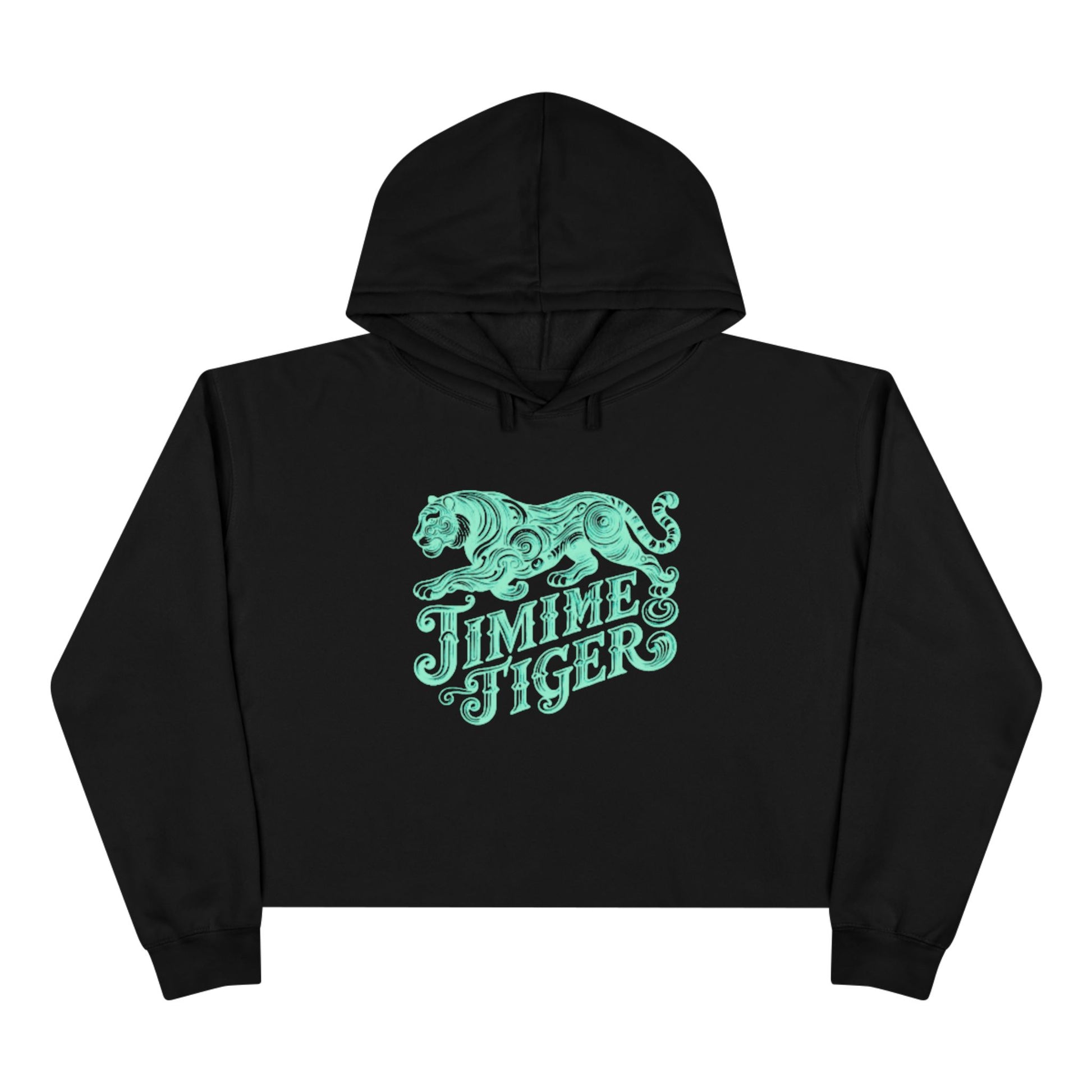 Mint Tiger Crop Hoodie - Trendy Streetwear, Perfect Gift, Casual Outfit, Unique Design, Summer Fashion - REGITJ FASHION 