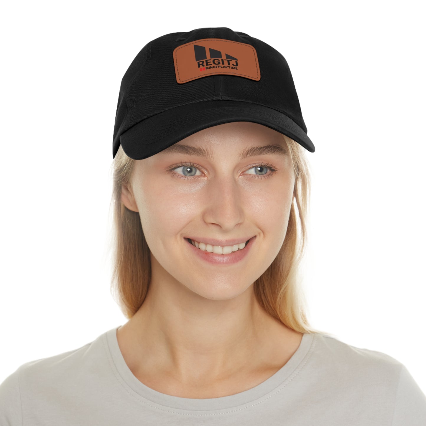 REGITJ Dad Hat with Leather Patch (Rectangle) - REGITJ FASHION 