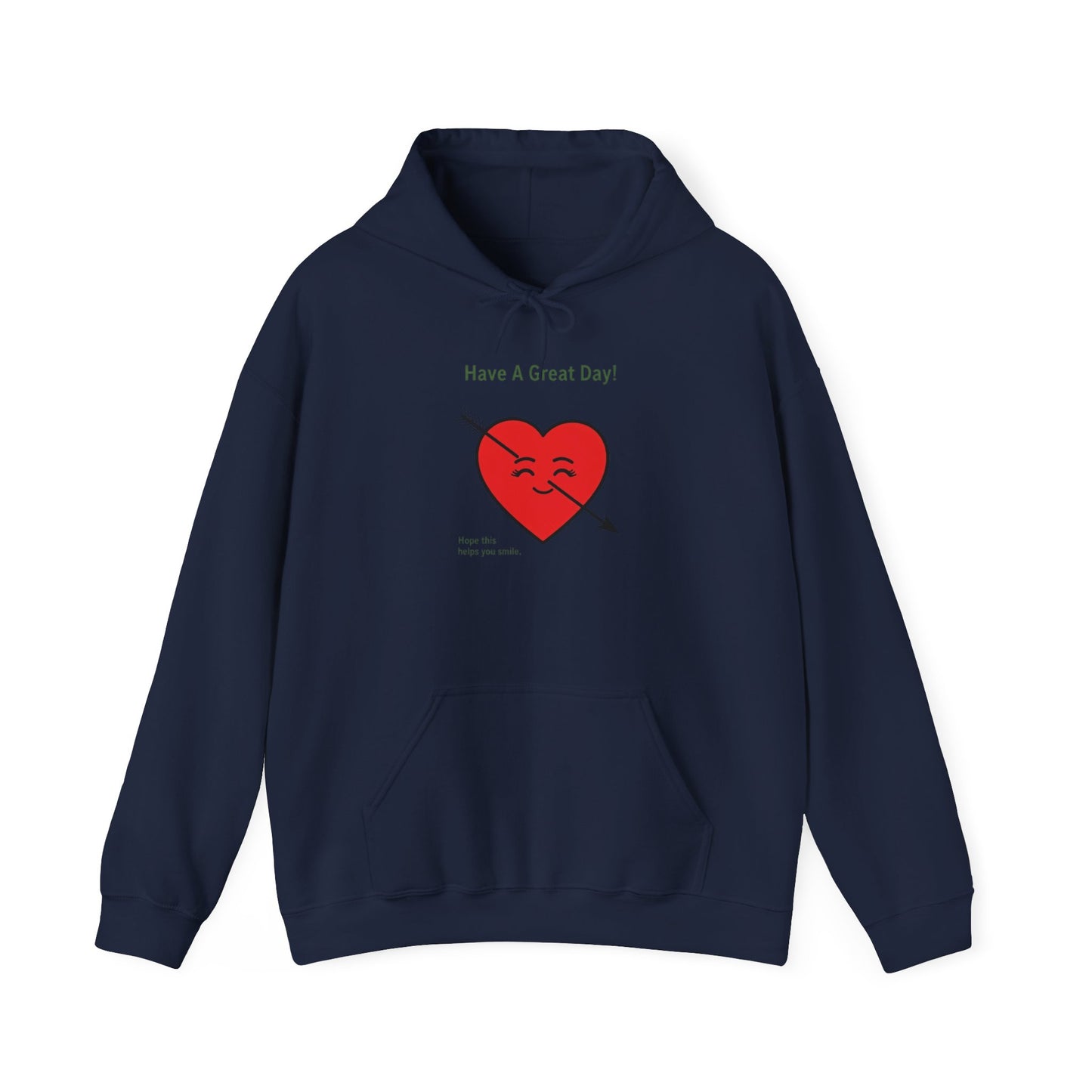 Have A Great Day Heart Hoodie — Cute Arrow Heart Graphic Sweatshirt - REGITJ FASHION 