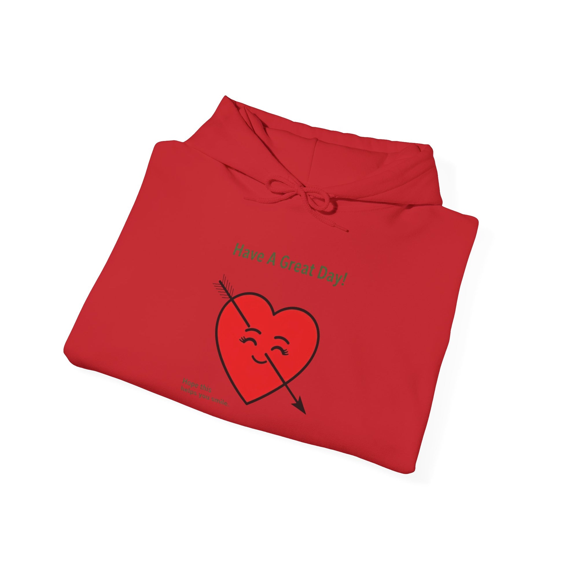 Have A Great Day Heart Hoodie — Cute Arrow Heart Graphic Sweatshirt - REGITJ FASHION 