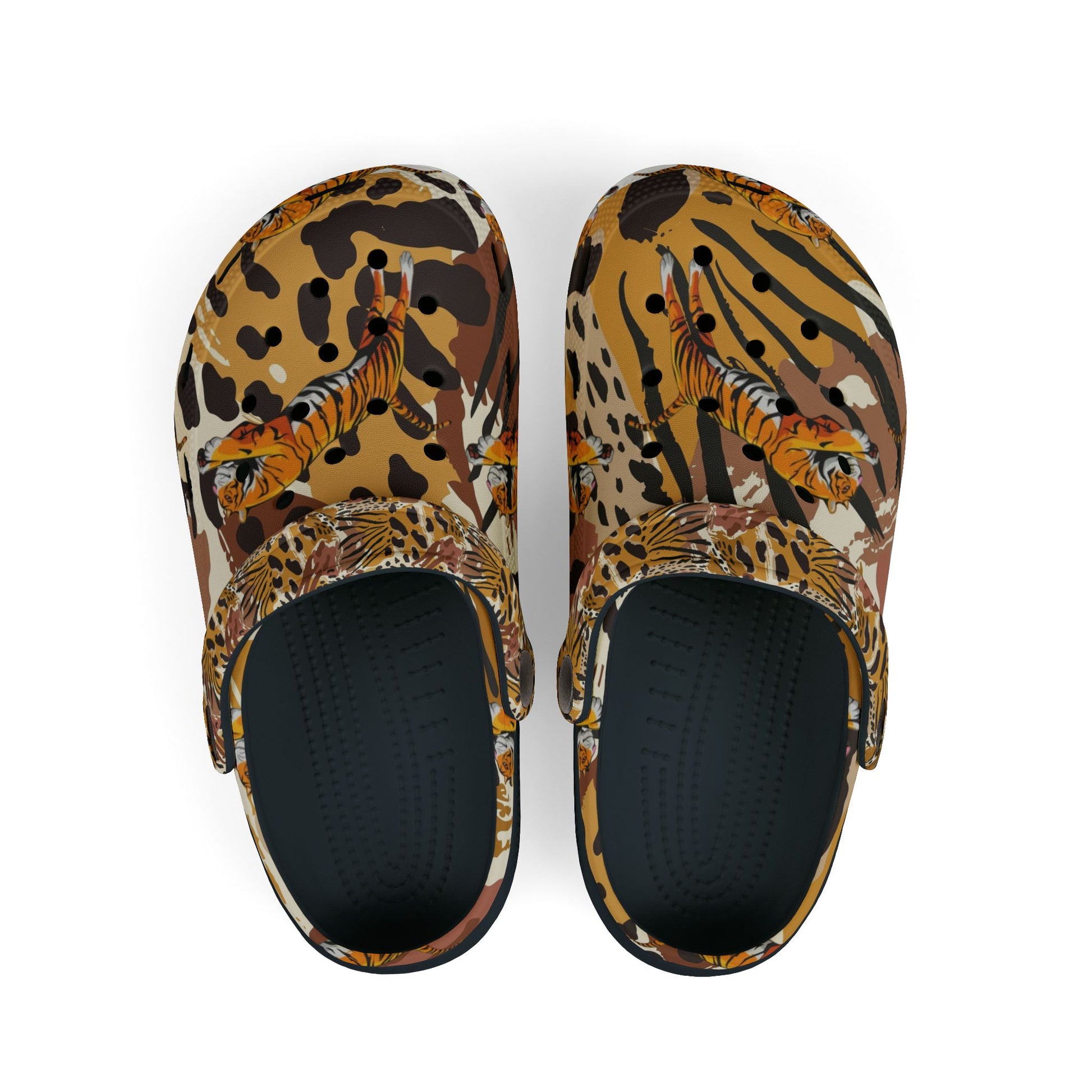 Wild Safari Kid's Clogs, Fun EVA Foam Shoes for Kids, Animal Print Summer Footwear, Comfortable Outdoor Sandals, Great for Playtime