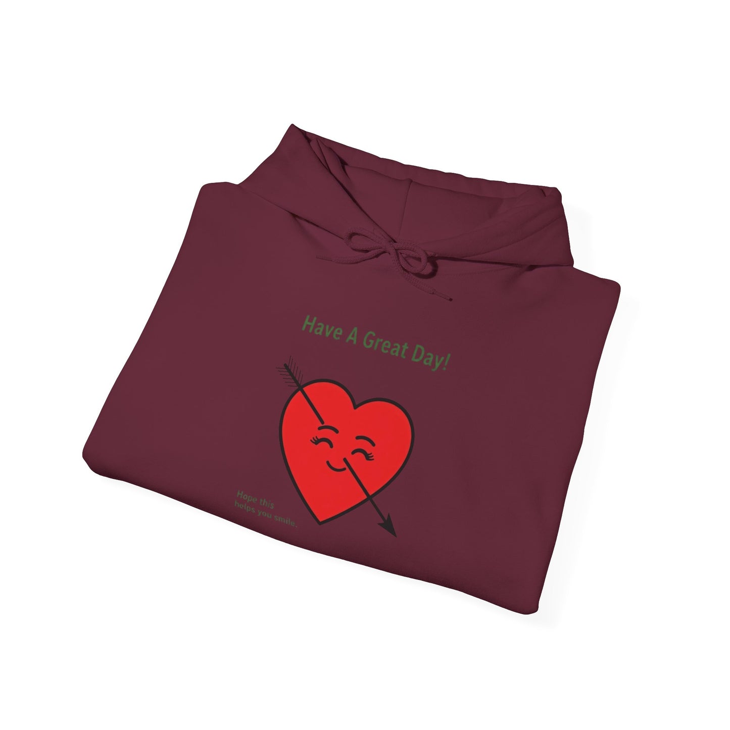 Have A Great Day Heart Hoodie — Cute Arrow Heart Graphic Sweatshirt - REGITJ FASHION 