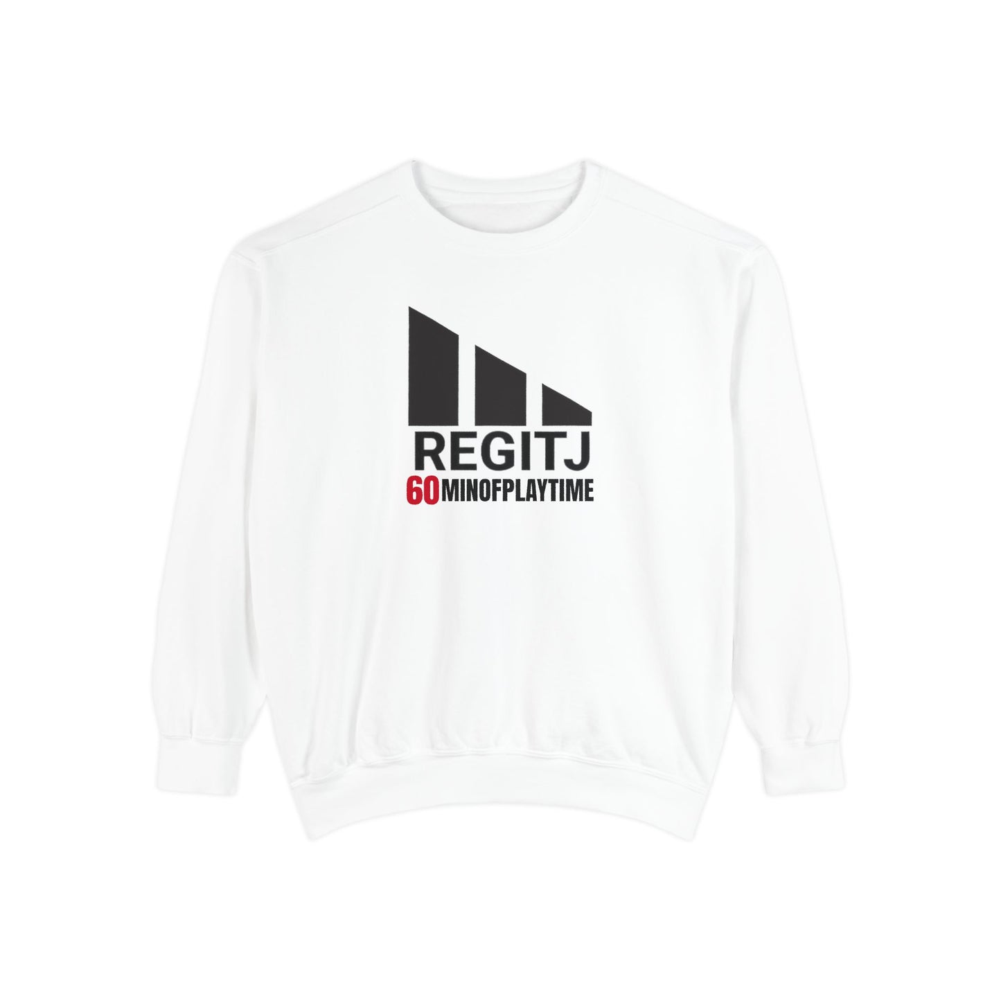 REGITJ 60MOP Unisex Garment-Dyed Sweatshirt White