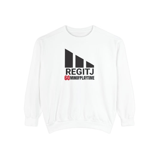 REGITJ 60MOP Unisex Garment-Dyed Sweatshirt White
