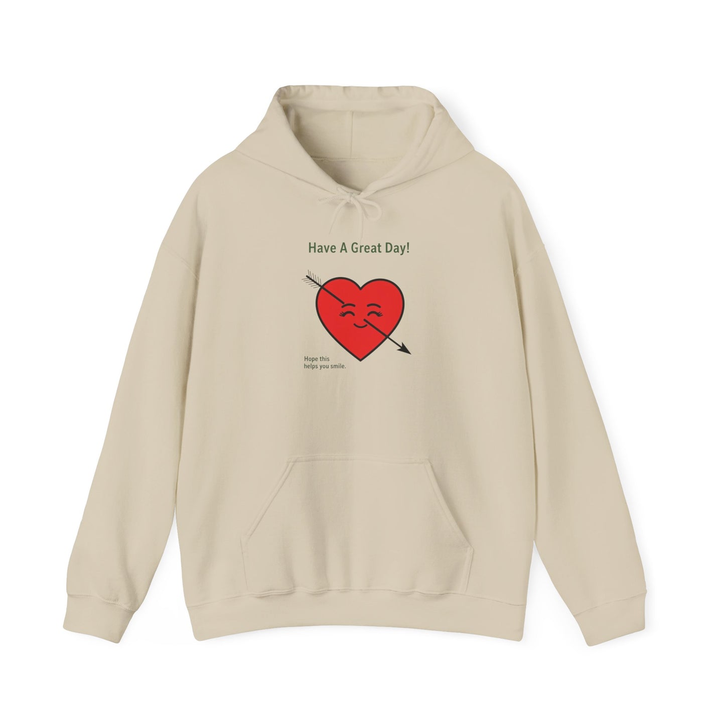 Have A Great Day Heart Hoodie — Cute Arrow Heart Graphic Sweatshirt - REGITJ FASHION 