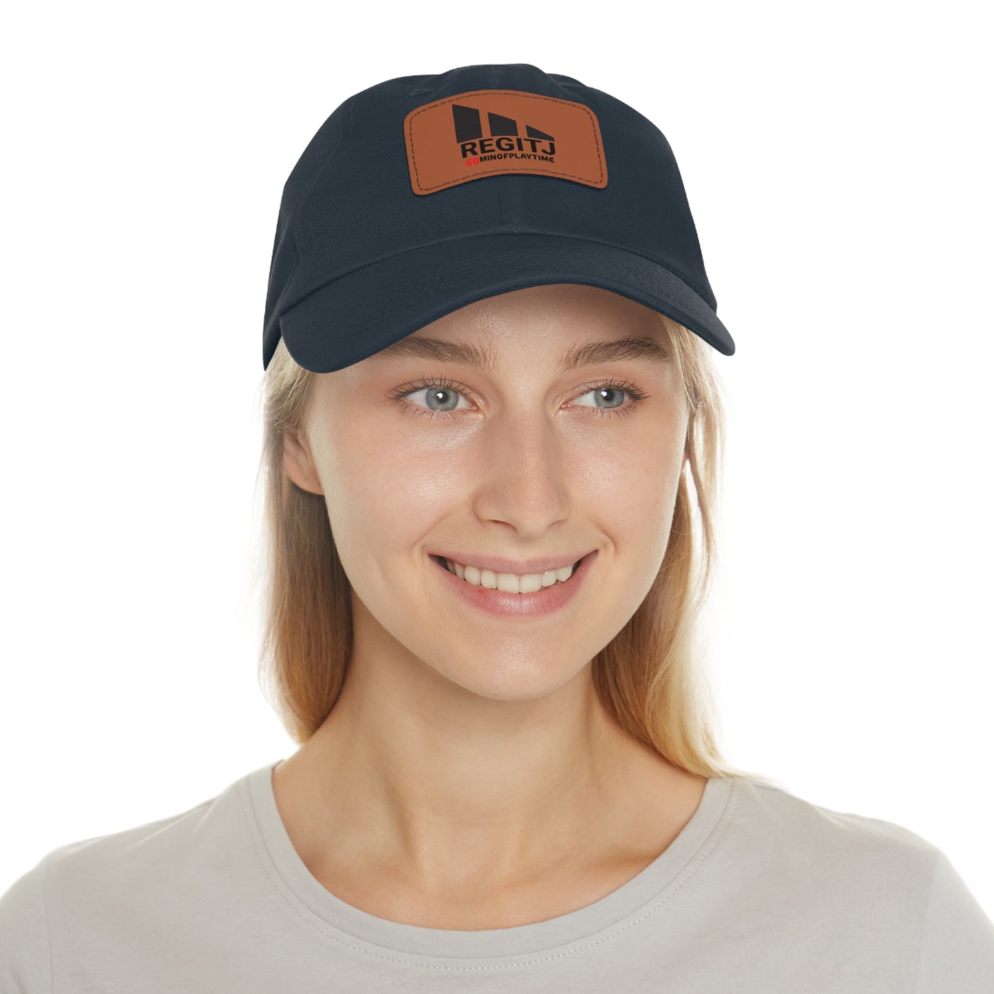 REGITJ Dad Hat with Leather Patch (Rectangle) - REGITJ FASHION 