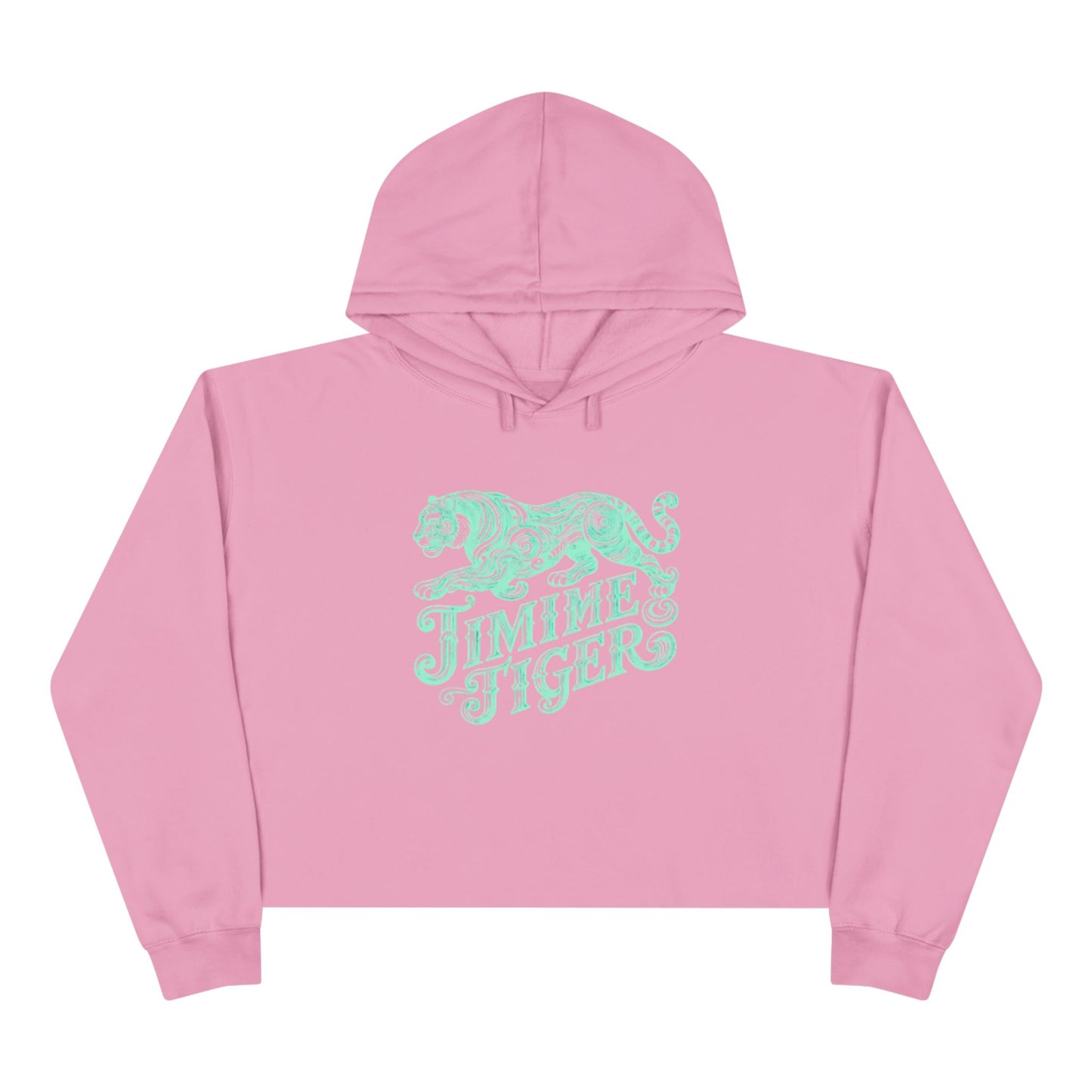 Mint Tiger Crop Hoodie - Trendy Streetwear, Perfect Gift, Casual Outfit, Unique Design, Summer Fashion - REGITJ FASHION 