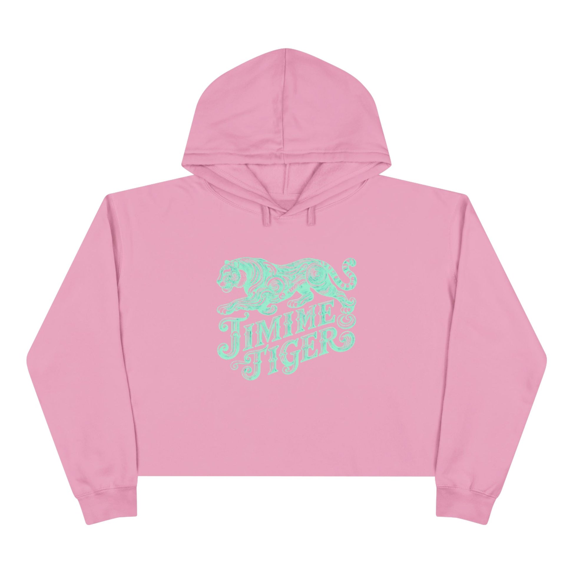 Mint Tiger Crop Hoodie - Trendy Streetwear, Perfect Gift, Casual Outfit, Unique Design, Summer Fashion - REGITJ FASHION 