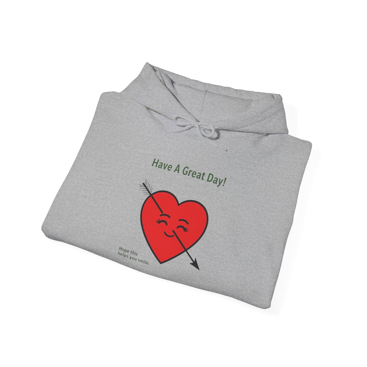 Have A Great Day Heart Hoodie — Cute Arrow Heart Graphic Sweatshirt - REGITJ FASHION 