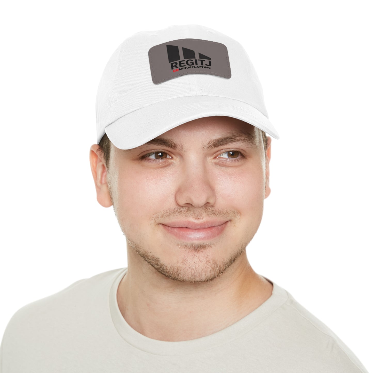 REGITJ Dad Hat with Leather Patch (Rectangle) - REGITJ FASHION 