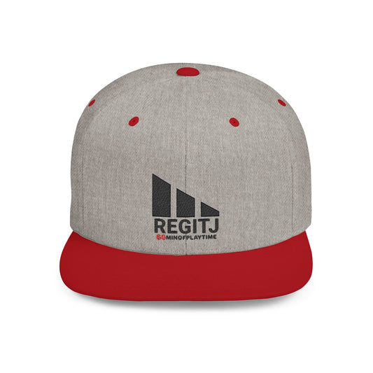 Stylish Flat Bill Snapback Hat - Perfect for Casual Days, Sports, Festivals, and Gifts, Trendy, Adjustable, Fashion Accessory One size Heather Grey Red
