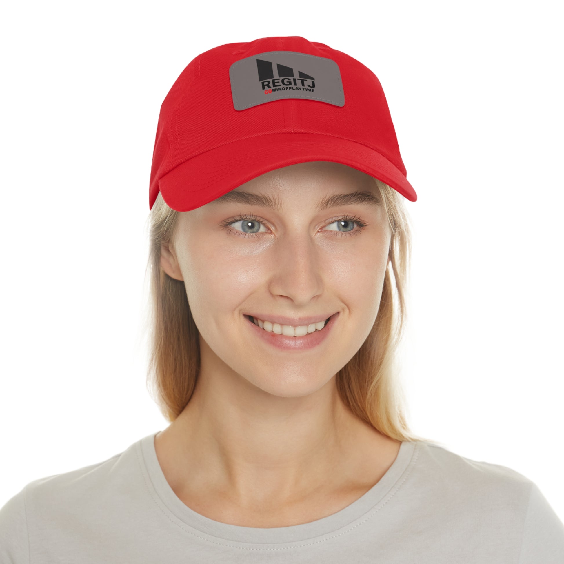 REGITJ Dad Hat with Leather Patch (Rectangle) - REGITJ FASHION 