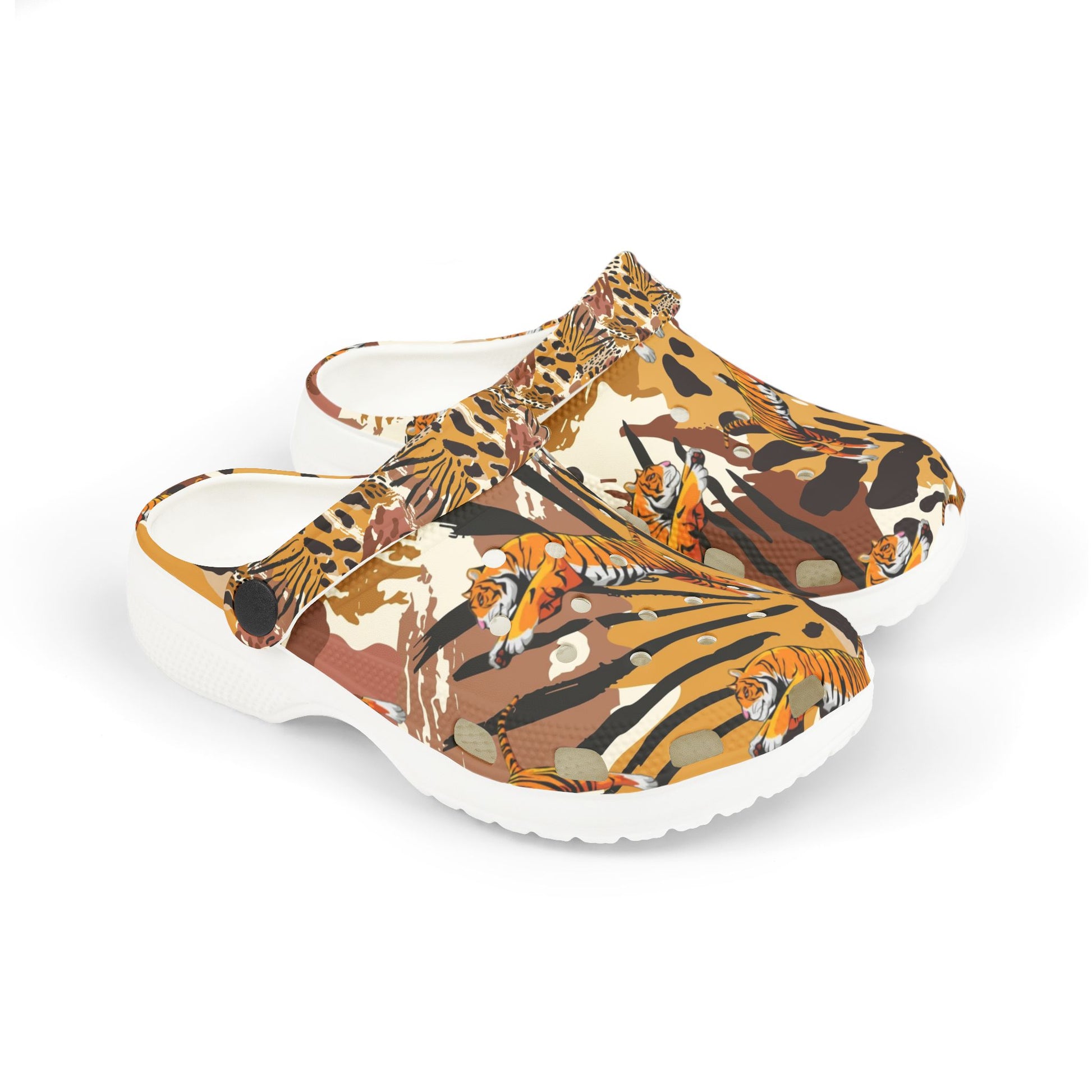 Wild Safari Kid's Clogs, Fun EVA Foam Shoes for Kids, Animal Print Summer Footwear, Comfortable Outdoor Sandals, Great for Playtime
