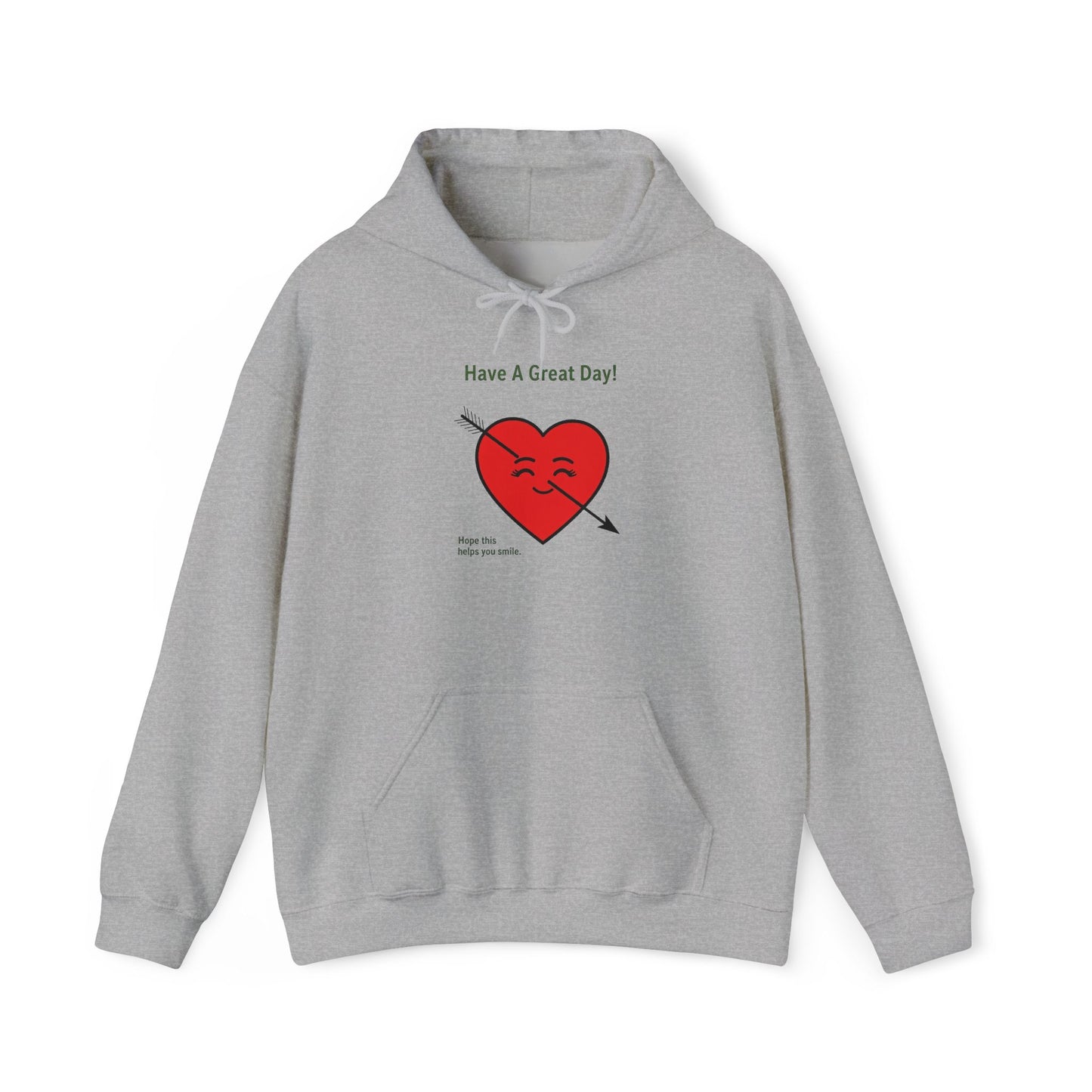 Have A Great Day Heart Hoodie — Cute Arrow Heart Graphic Sweatshirt - REGITJ FASHION 