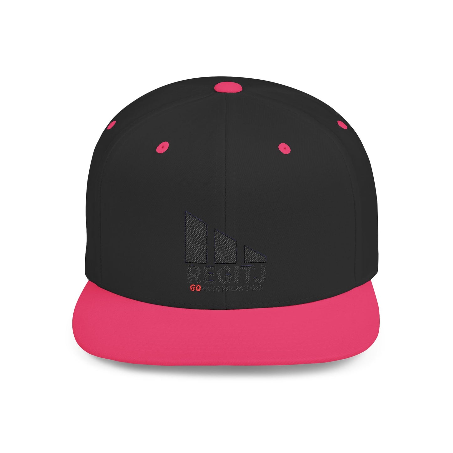 Stylish Flat Bill Snapback Hat - Perfect for Casual Days, Sports, Festivals, and Gifts, Trendy, Adjustable, Fashion Accessory One size Black Neon Pink