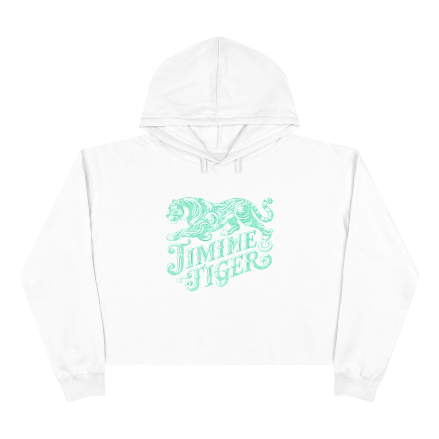 Mint Tiger Crop Hoodie - Trendy Streetwear, Perfect Gift, Casual Outfit, Unique Design, Summer Fashion - REGITJ FASHION 