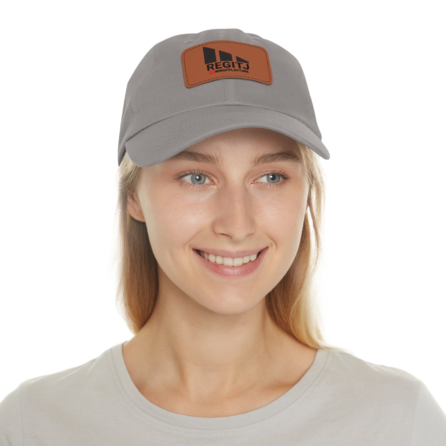 REGITJ Dad Hat with Leather Patch (Rectangle) - REGITJ FASHION 