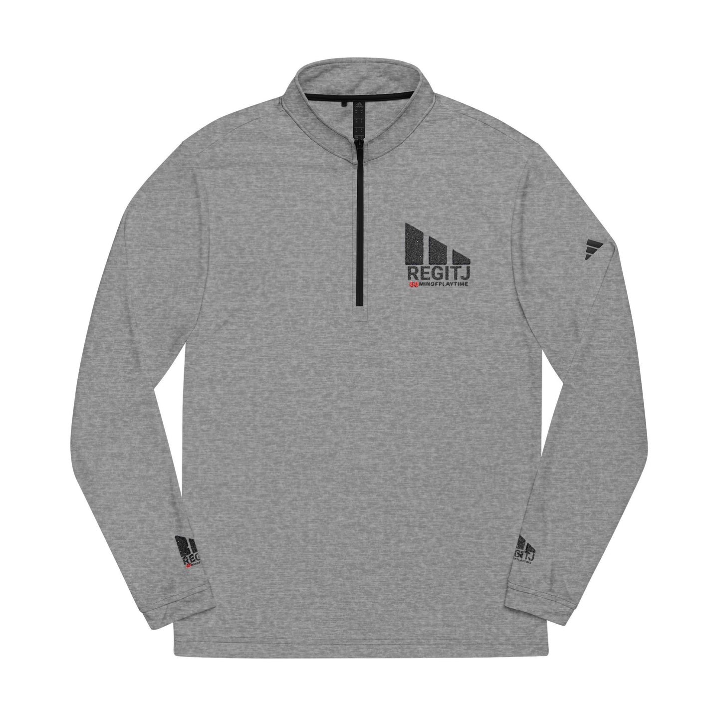 Adidas/60MOP-Quarter-Zip Pullover - Stylish & Comfortable, Ideal for Athletes, Casual Wear, Sports Activities, Gift for Fitness Enthusiasts, [...] Black Heather