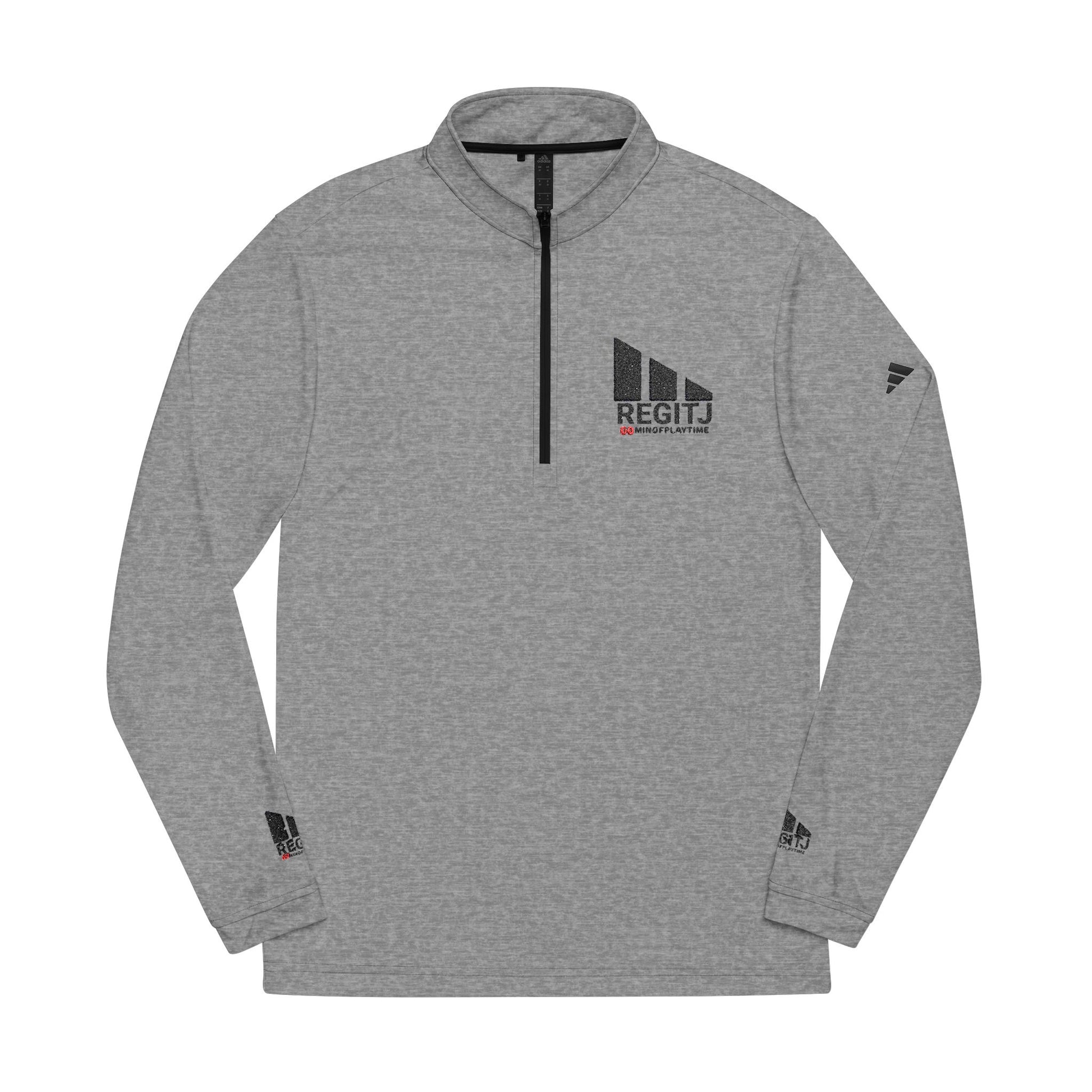 Adidas/60MOP-Quarter-Zip Pullover - Stylish & Comfortable, Ideal for Athletes, Casual Wear, Sports Activities, Gift for Fitness Enthusiasts, [...] Black Heather