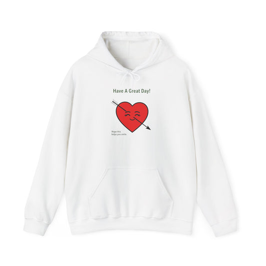 Have A Great Day Heart Hoodie — Cute Arrow Heart Graphic Sweatshirt - REGITJ FASHION 