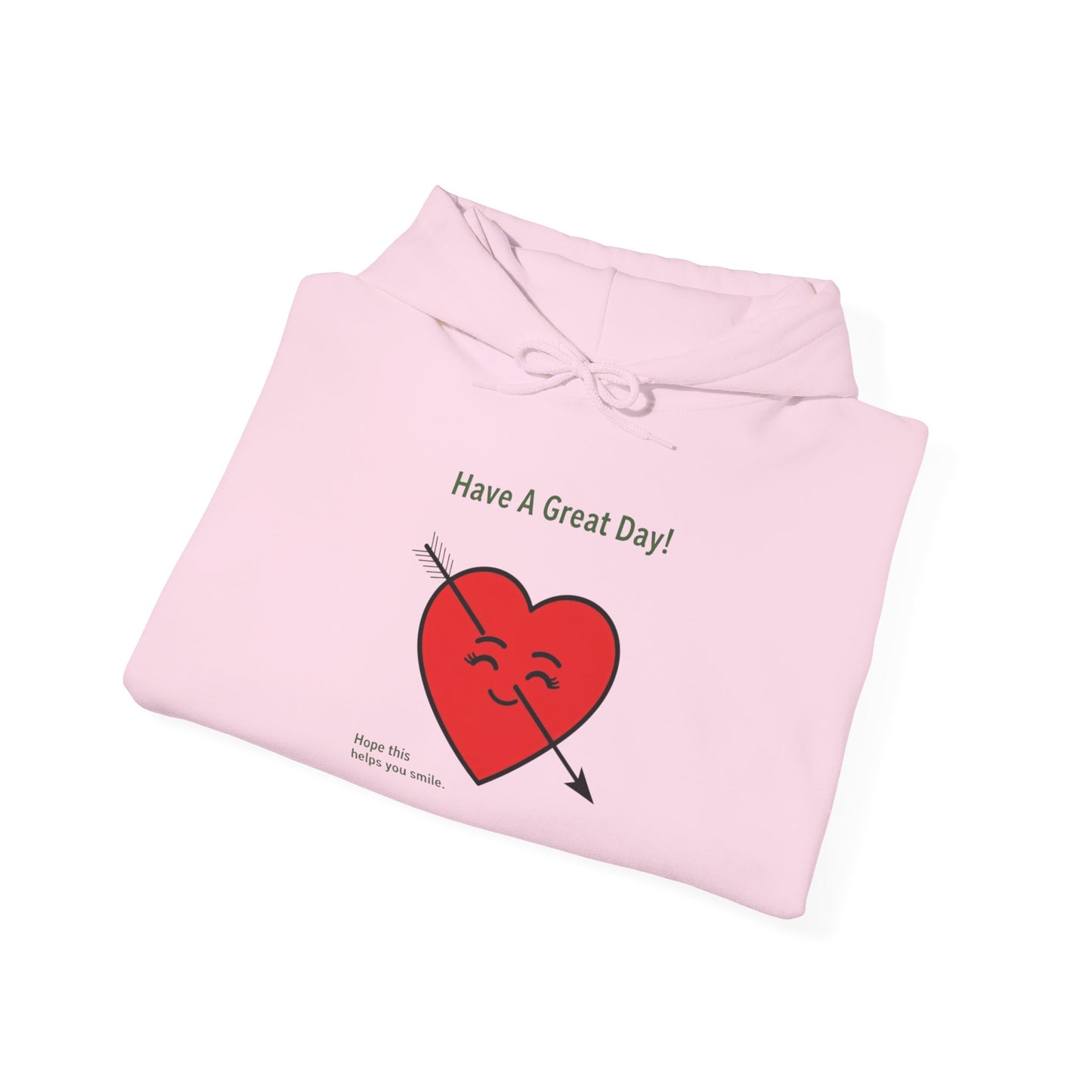 Have A Great Day Heart Hoodie — Cute Arrow Heart Graphic Sweatshirt - REGITJ FASHION 
