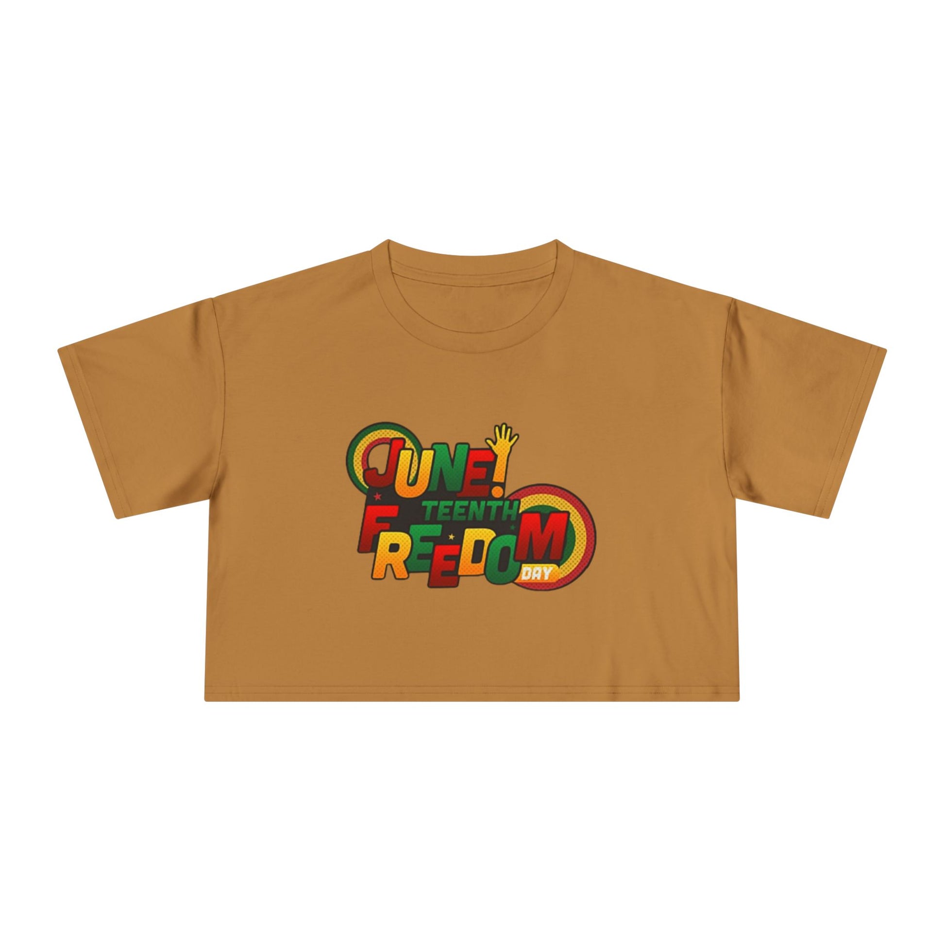 Juneteenth Freedom Women's Crop Tee, Celebratory Shirt, Black History Month Apparel, Festive Summer Wear, Social Justice Top - REGITJ FASHION 