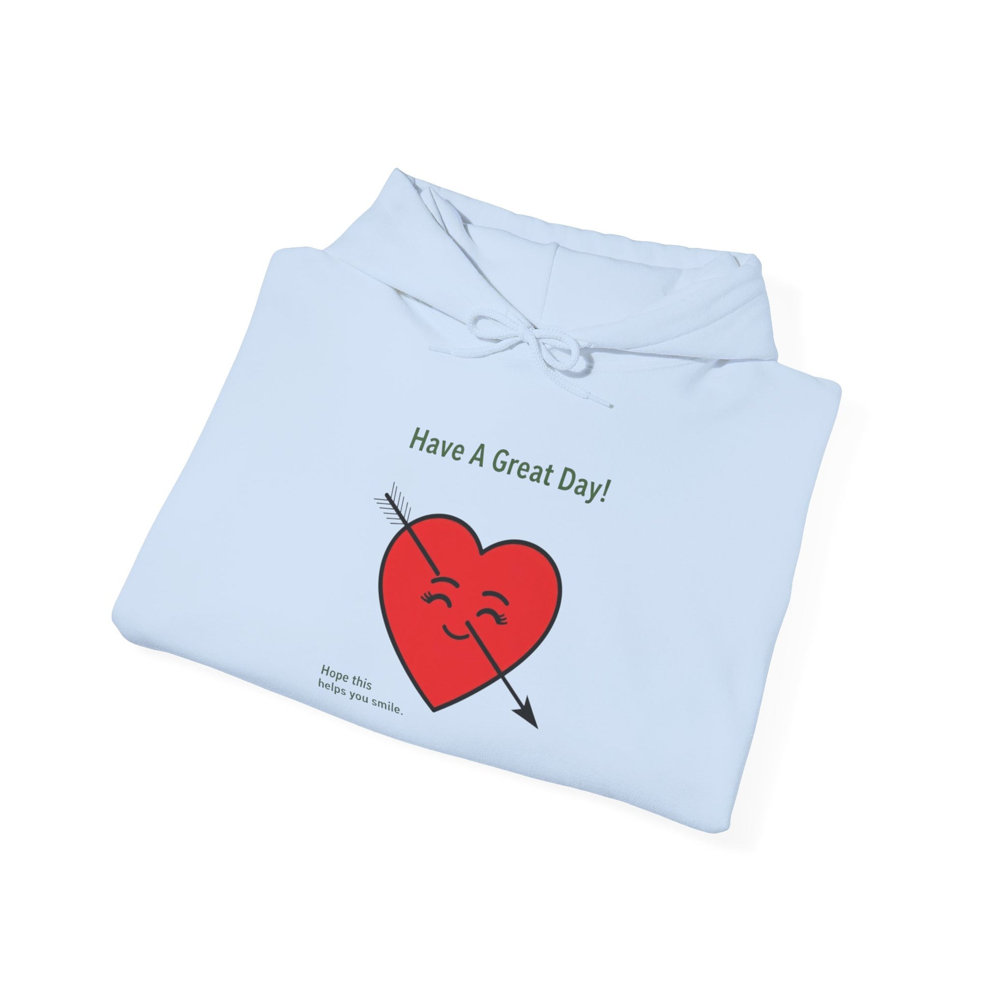 Have A Great Day Heart Hoodie — Cute Arrow Heart Graphic Sweatshirt - REGITJ FASHION 