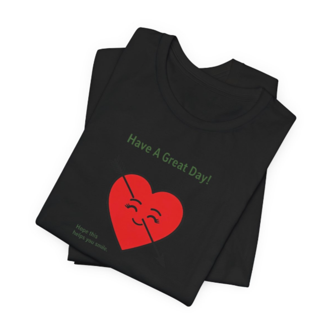 Have A Great Day! Heart with Arrow Graphic Tee - REGITJ FASHION 