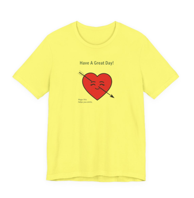 Have A Great Day! Heart with Arrow Graphic Tee - REGITJ FASHION 