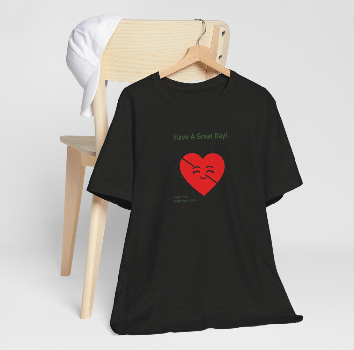 Have A Great Day! Heart with Arrow Graphic Tee - REGITJ FASHION 